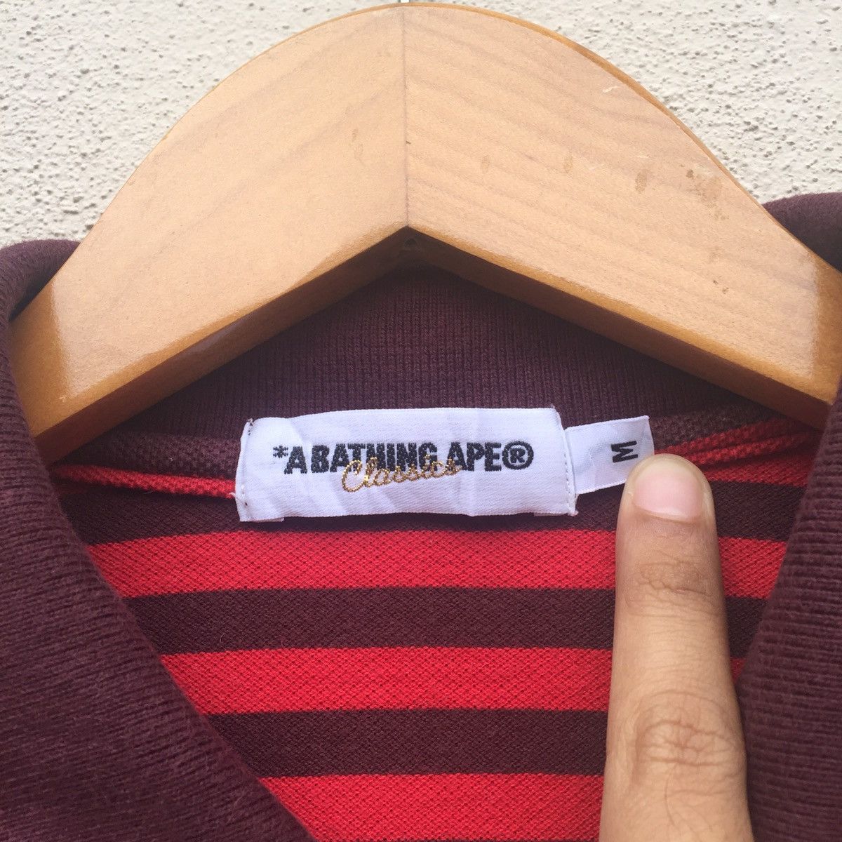 Bape A BATHING APE STRIPE POLO T-SHIRT Size US M / EU 48-50 / 2 - 5 Thumbnail