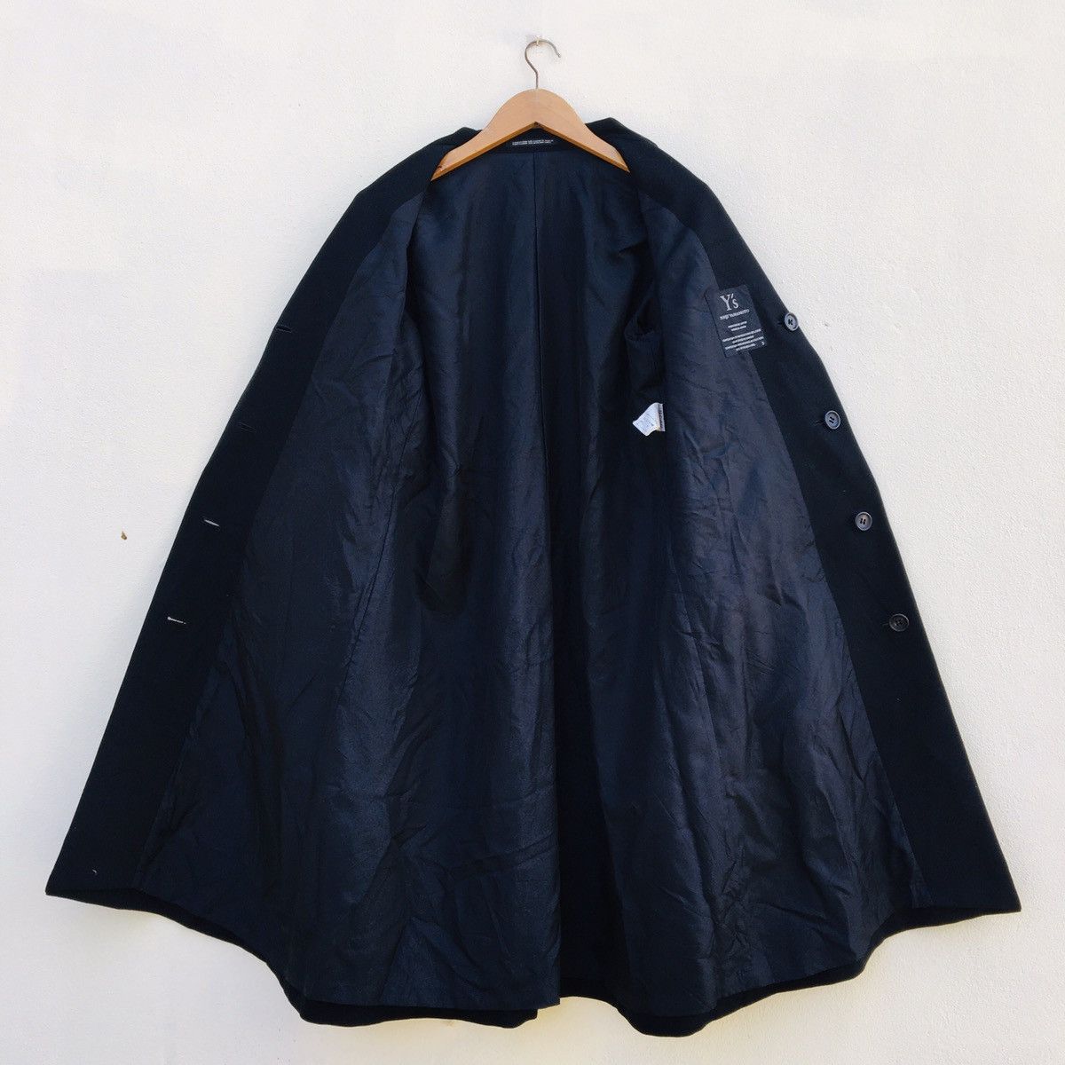 Y's × Yohji Yamamoto Y’S YOHJI YAMAMOTO TRENCH COAT WOOL LONG JACKET Size US L / EU 52-54 / 3 - 14 Thumbnail