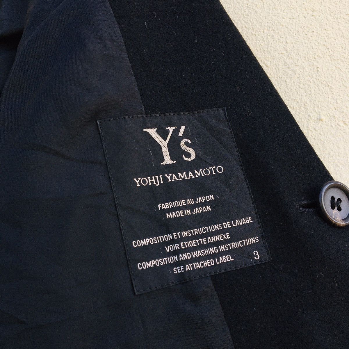 Y's × Yohji Yamamoto Y’S YOHJI YAMAMOTO TRENCH COAT WOOL LONG JACKET Size US L / EU 52-54 / 3 - 18 Thumbnail