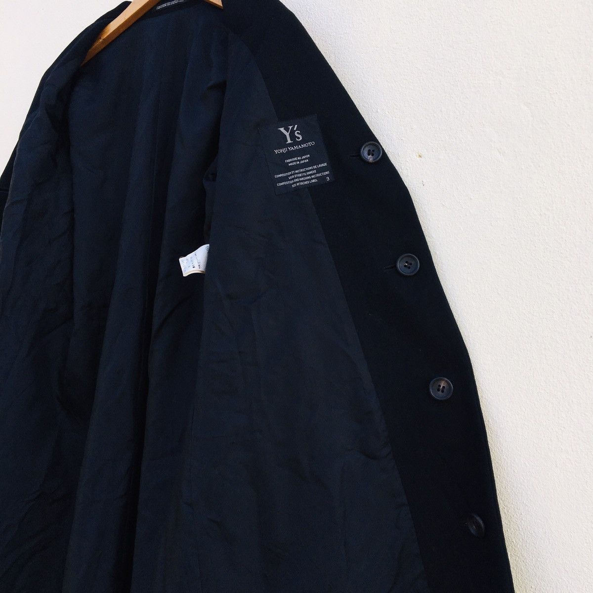 Y's × Yohji Yamamoto Y’S YOHJI YAMAMOTO TRENCH COAT WOOL LONG JACKET Size US L / EU 52-54 / 3 - 16 Thumbnail
