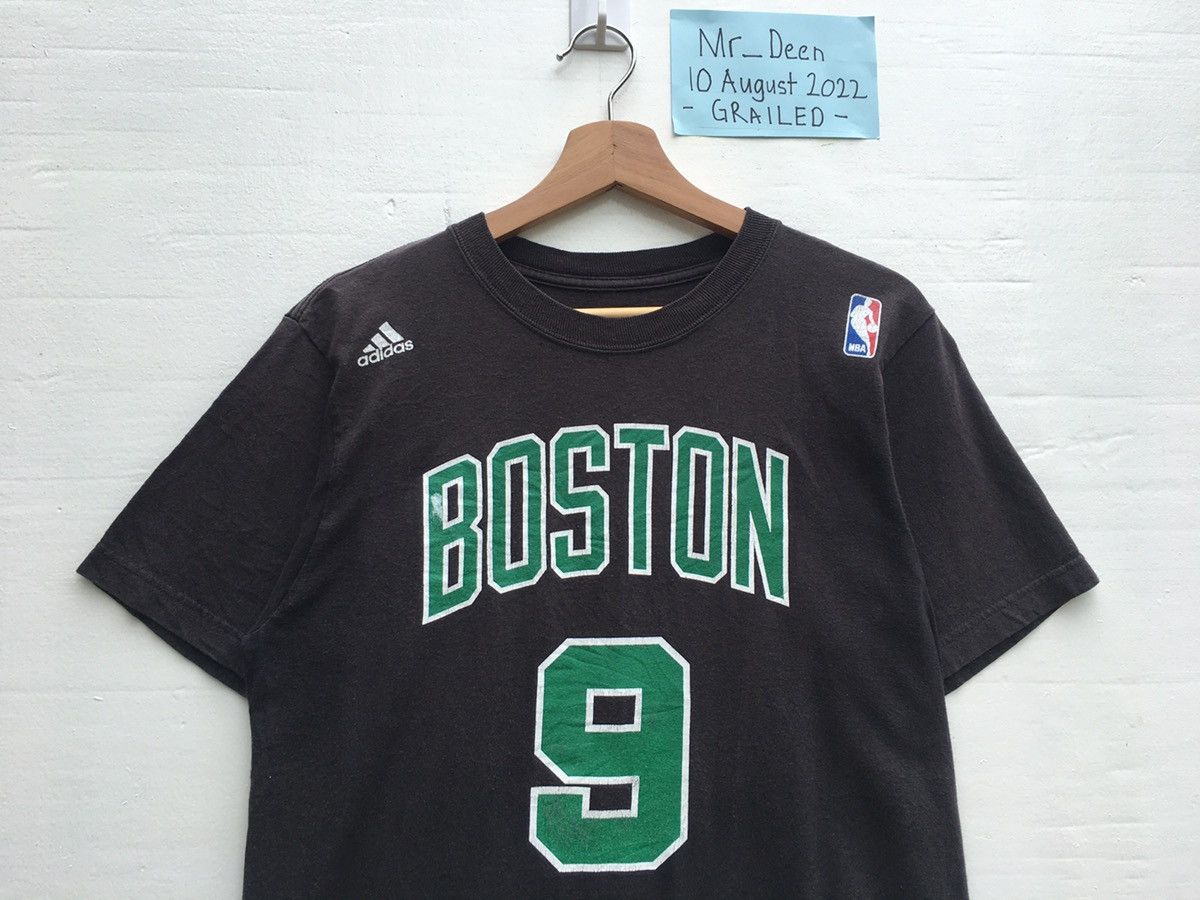 image of Adidas x NBA Vintage Nba Boston Rondo No 9 Player Tee in Black, Men's (Size Small)