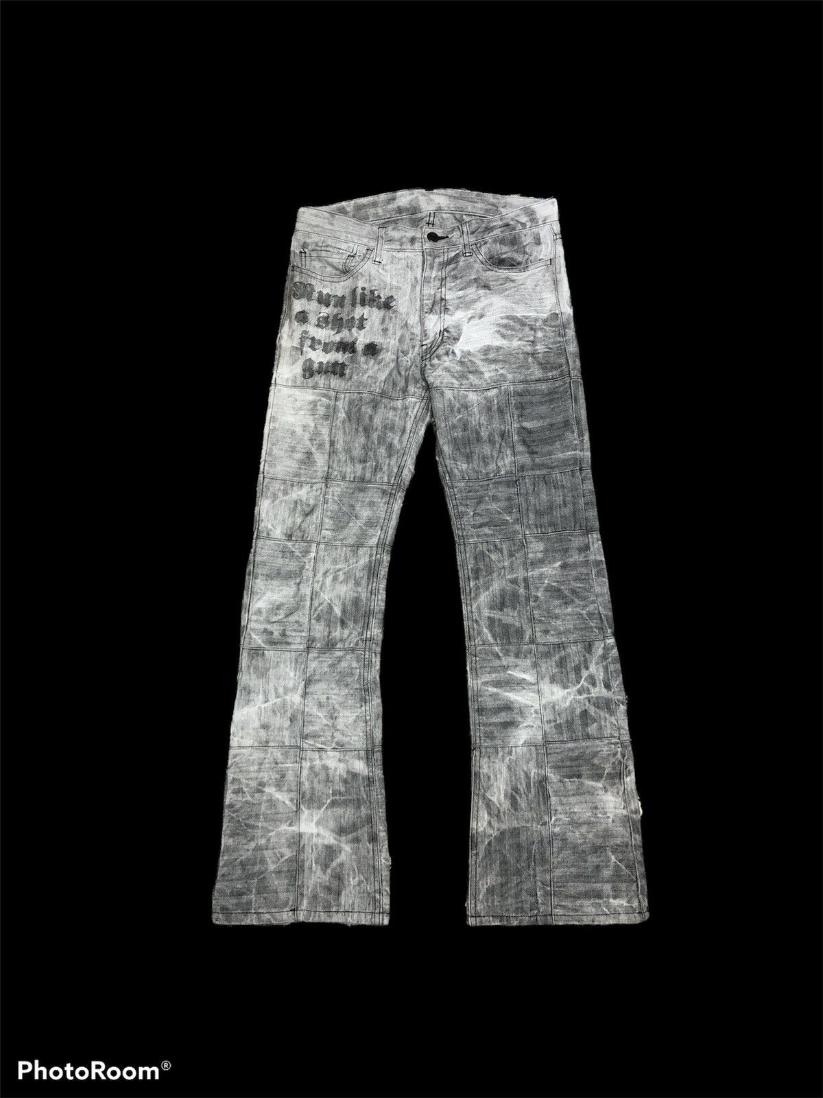 Japanese Brand FLARE⚡️EDGE RUPERT PATCHWORK BLEACH FLARE DENIM Size US 30 / EU 46 - 1 Thumbnail
