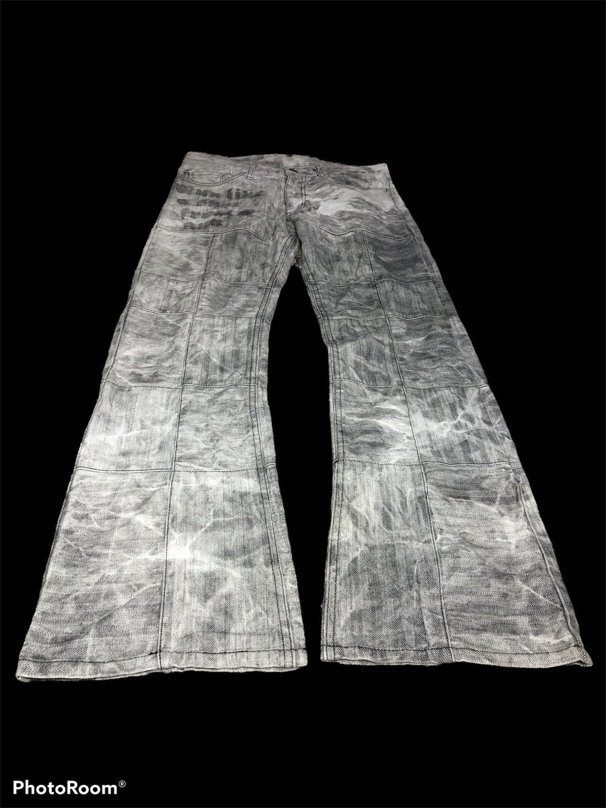 Japanese Brand FLARE⚡️EDGE RUPERT PATCHWORK BLEACH FLARE DENIM Size US 30 / EU 46 - 3 Thumbnail