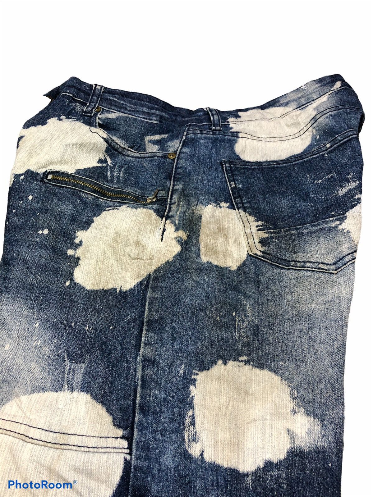 Other XS PREMIUM BLEACH DISTRESSED BIKERS DENIM Size US 34 / EU 50 - 8 Thumbnail