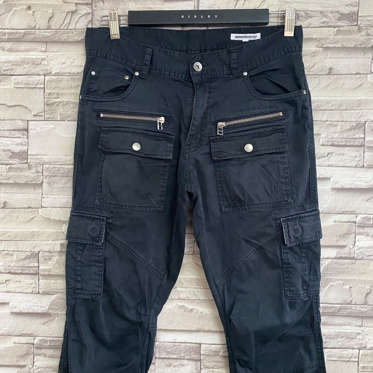 semanticdesign Semantic Design Black Cargo Pants Size US 30 / EU 46 - 4 Thumbnail