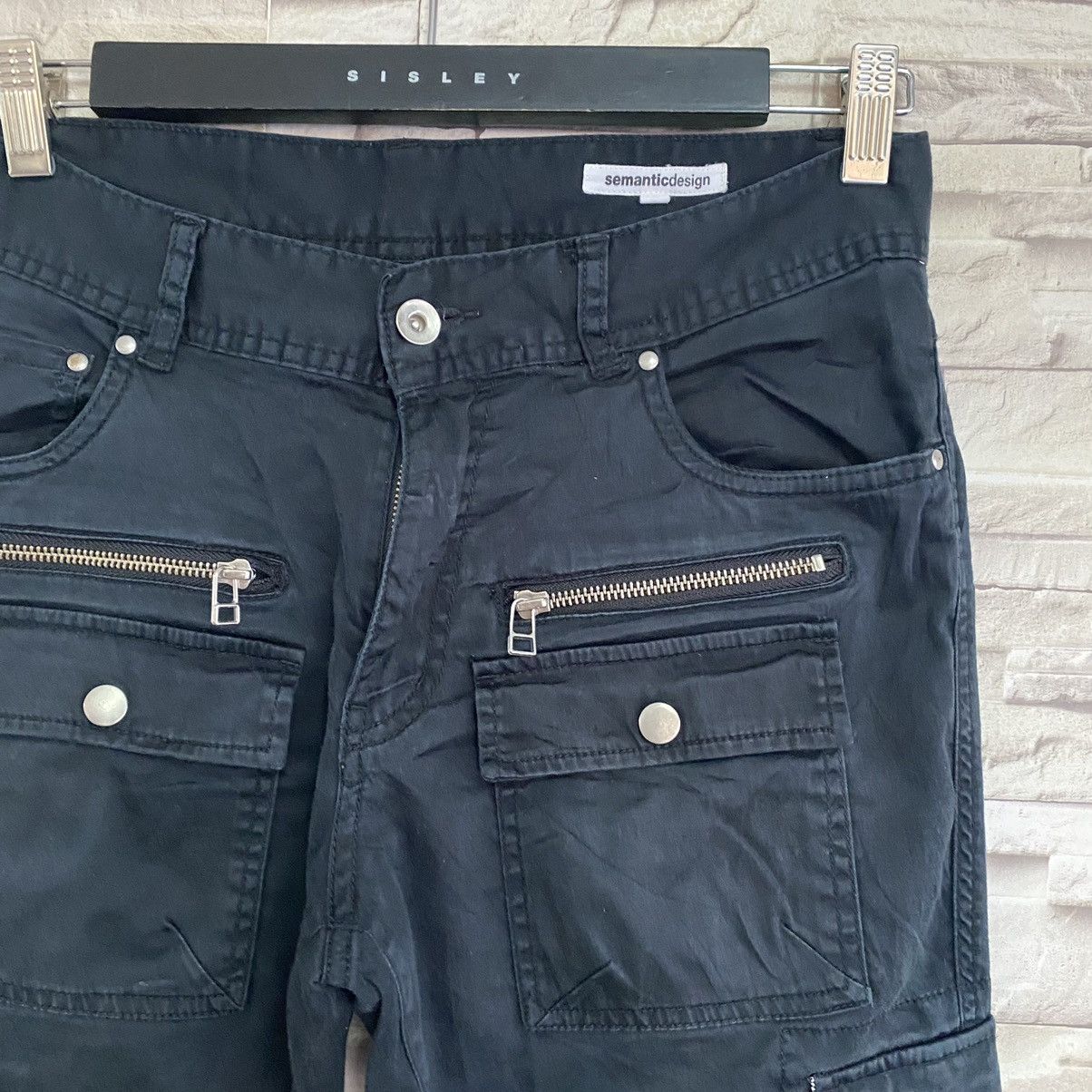 semanticdesign Semantic Design Black Cargo Pants Size US 30 / EU 46 - 6 Thumbnail