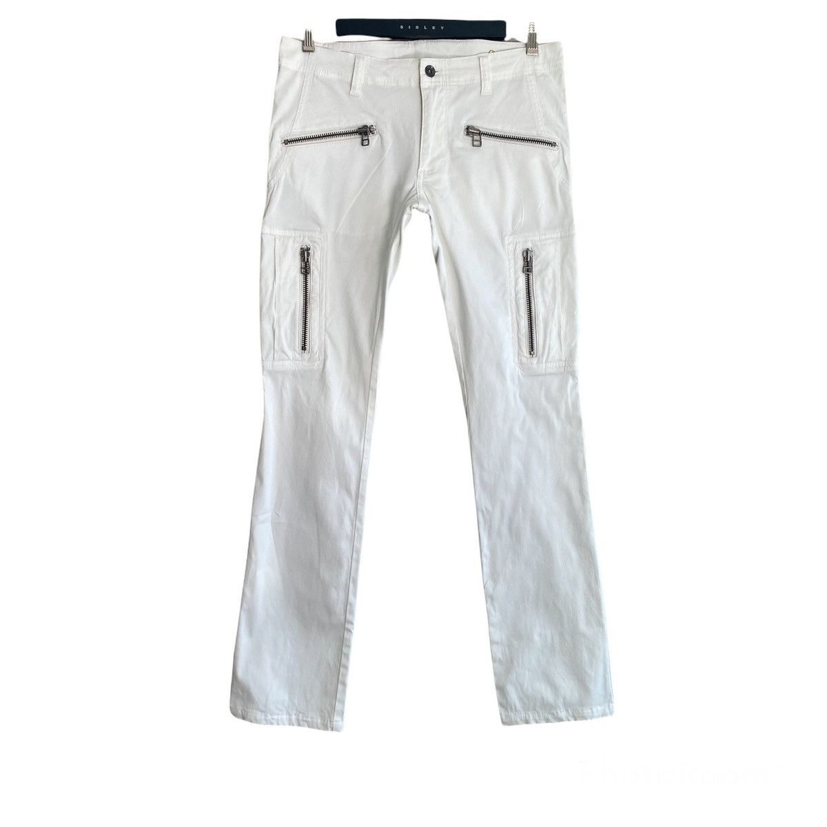 Semantic Design White Cargo Zipper Pants