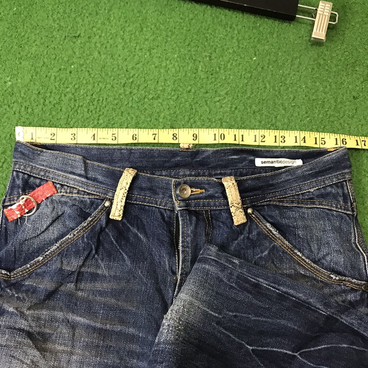 semanticdesign Japanese Brand SEMANTIC DESIGN Distressed Denim Snakeskin Size US 31 - 23 Thumbnail