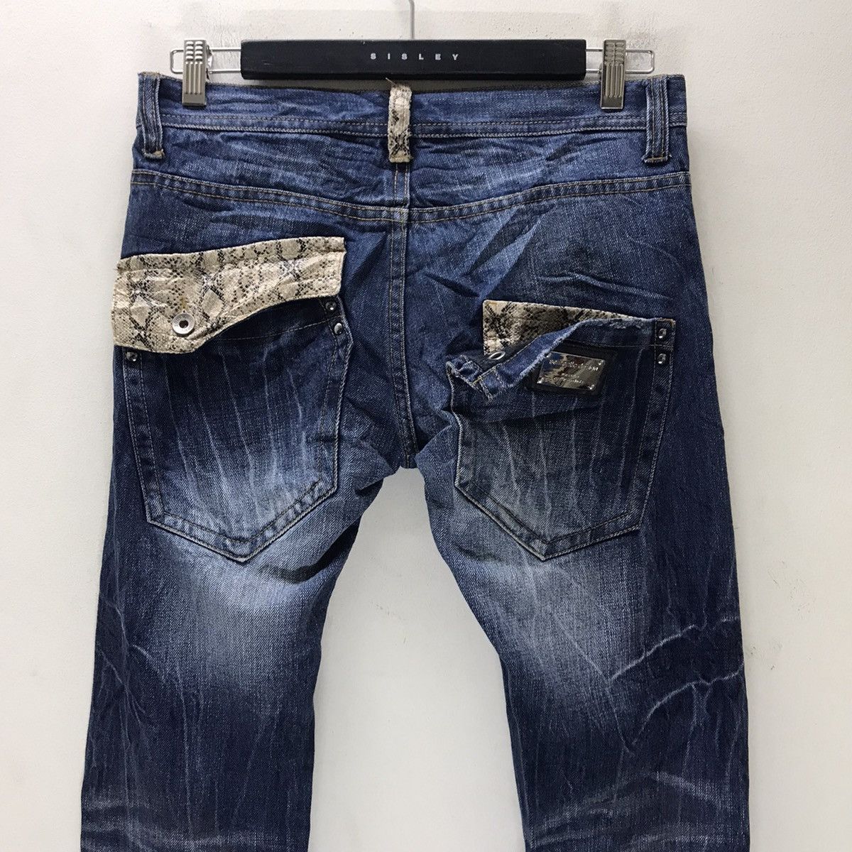 semanticdesign Japanese Brand SEMANTIC DESIGN Distressed Denim Snakeskin Size US 31 - 11 Thumbnail