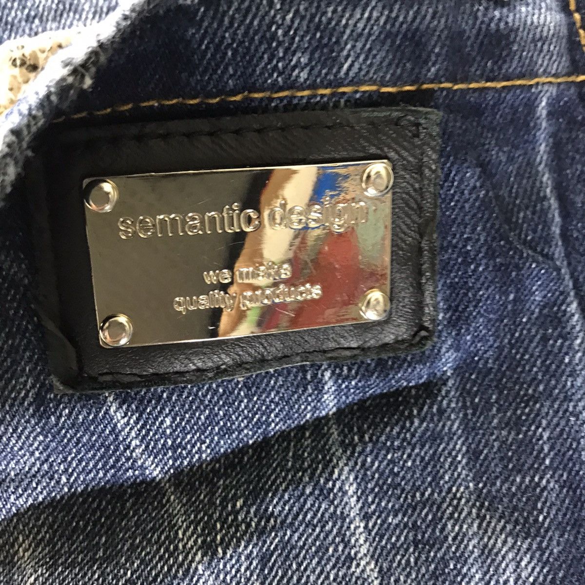 semanticdesign Japanese Brand SEMANTIC DESIGN Distressed Denim Snakeskin Size US 31 - 14 Thumbnail