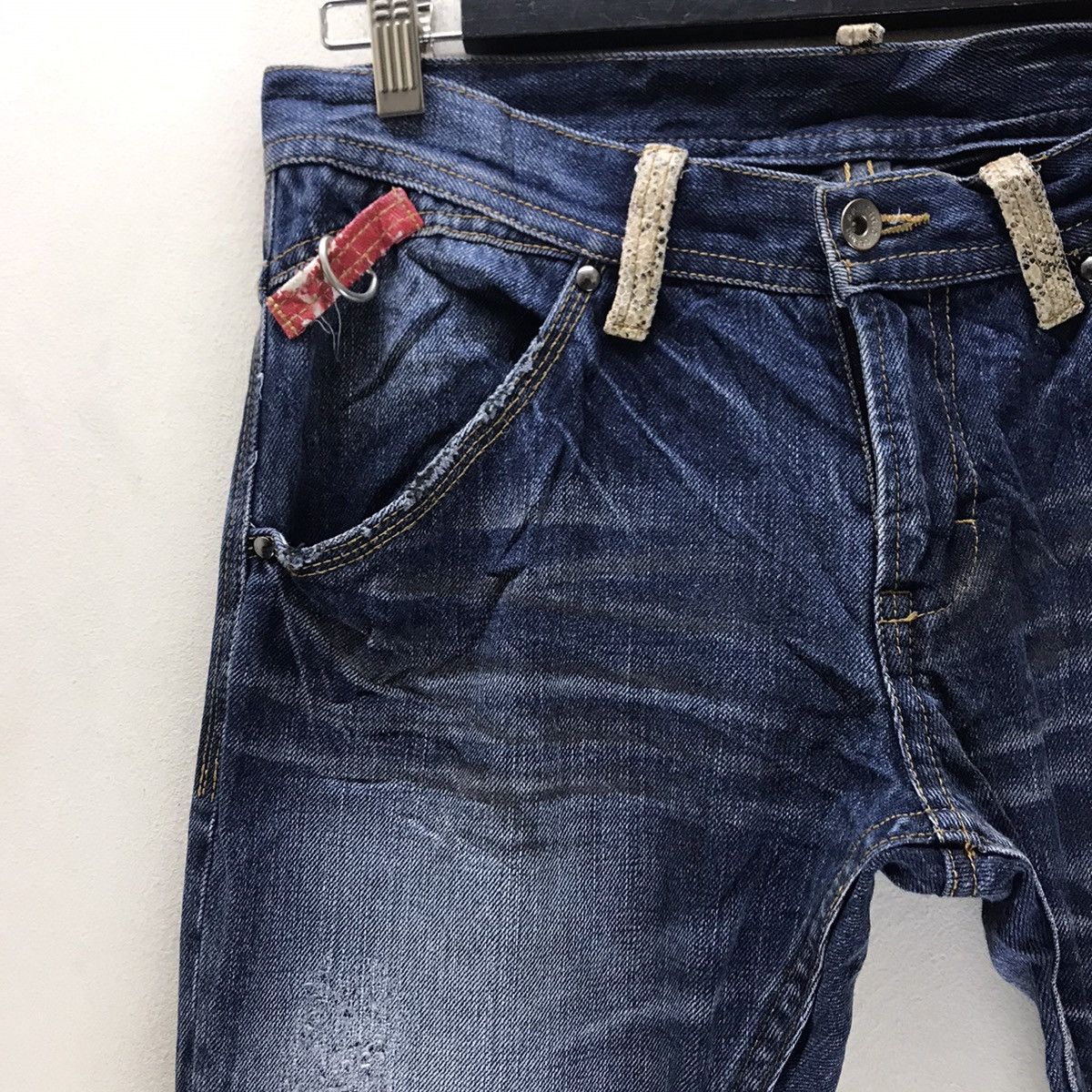 semanticdesign Japanese Brand SEMANTIC DESIGN Distressed Denim Snakeskin Size US 31 - 4 Thumbnail