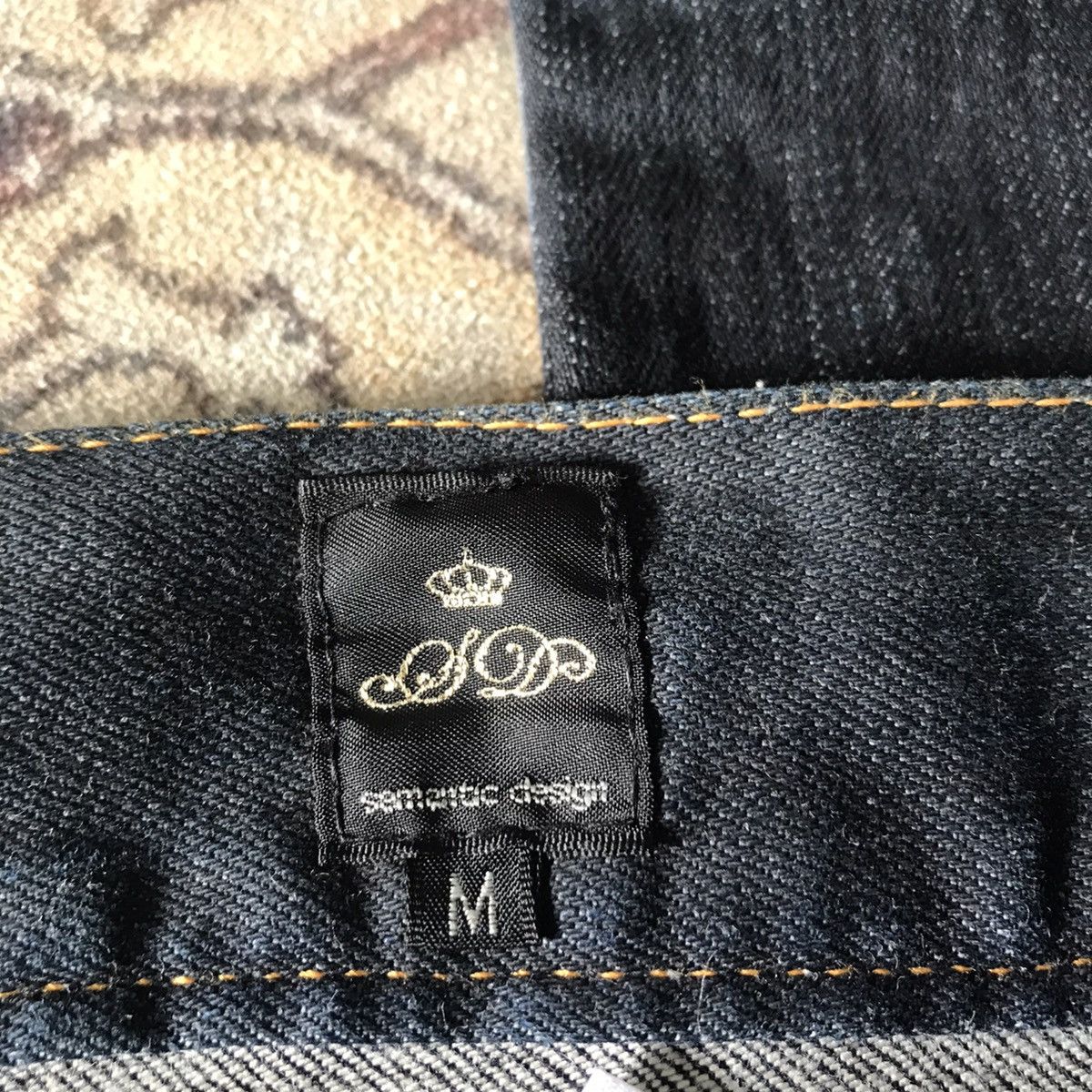 Japanese Brand SEMANTIC DESIGN Denim Skinny Native Navajo Buckle back Size US 31 - 13 Thumbnail