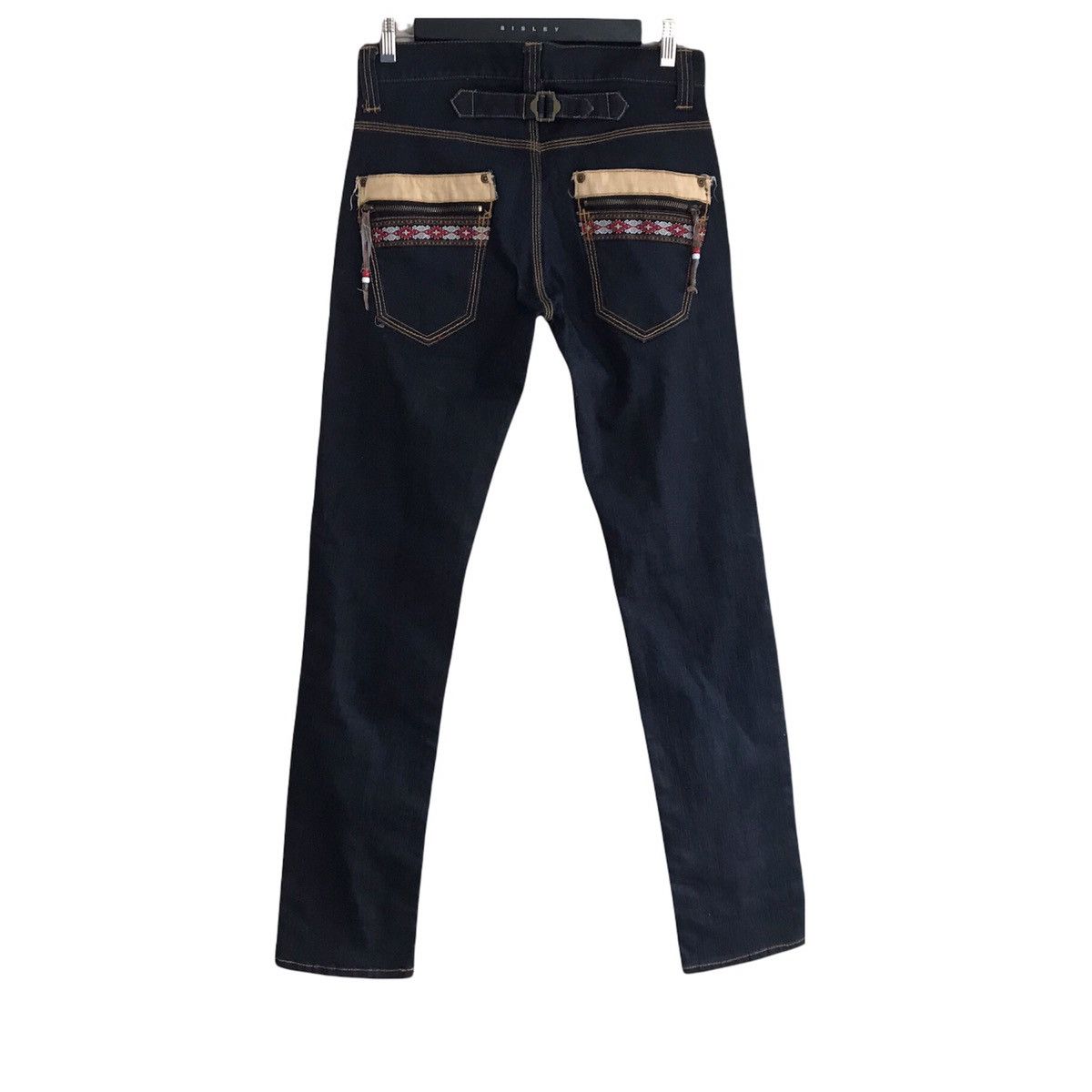 Japanese Brand SEMANTIC DESIGN Denim Skinny Native Navajo Buckle back Size US 31 - 2 Thumbnail