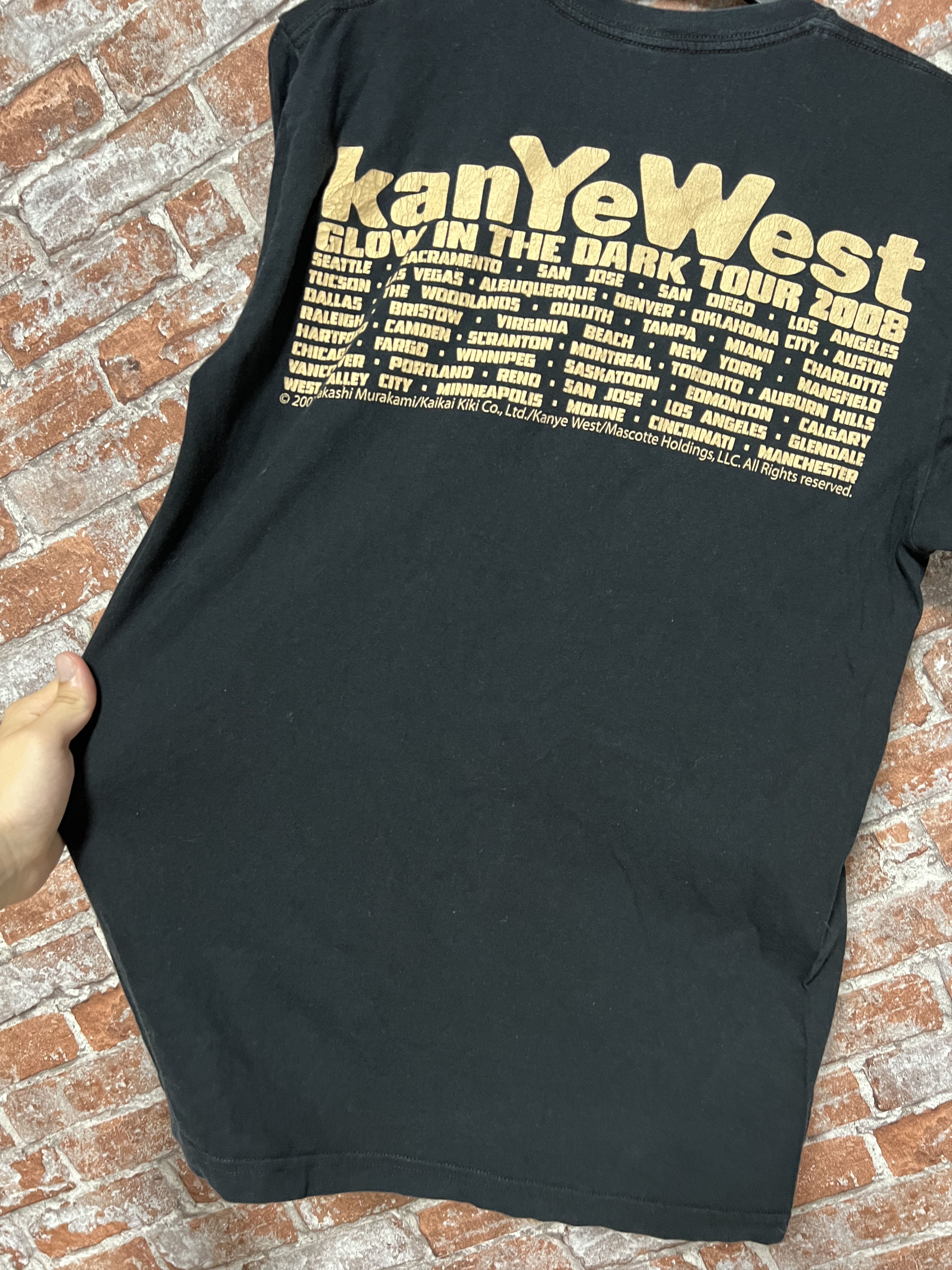 Band Tees Vintage 2007 Kanye West Rap Glow in the Dark Tour T-shirt Size US M / EU 48-50 / 2 - 17 Thumbnail