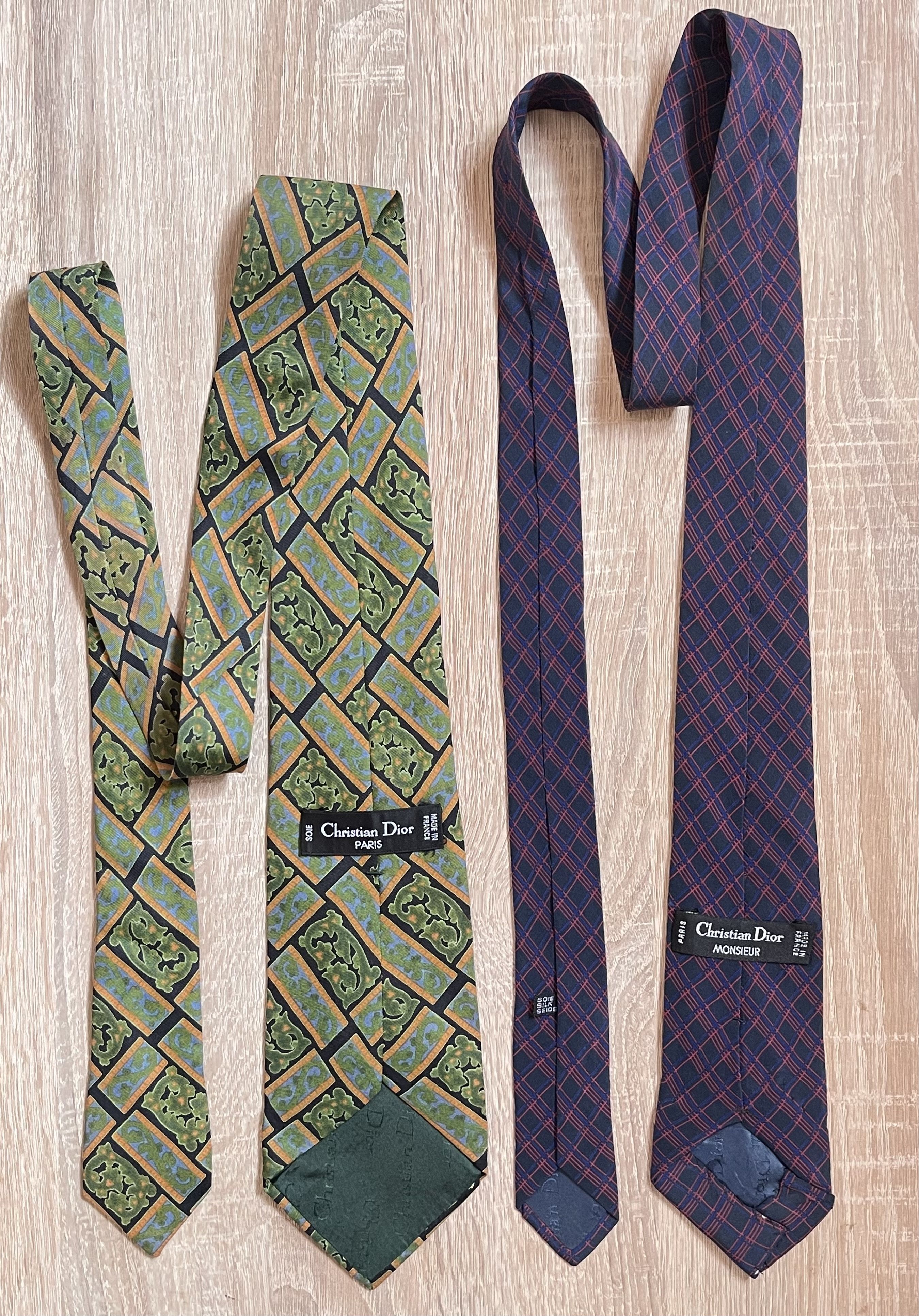 Christian Dior Monsieur 🔥 2 x christian Dior silk Ties France Size ONE SIZE - 1 Thumbnail