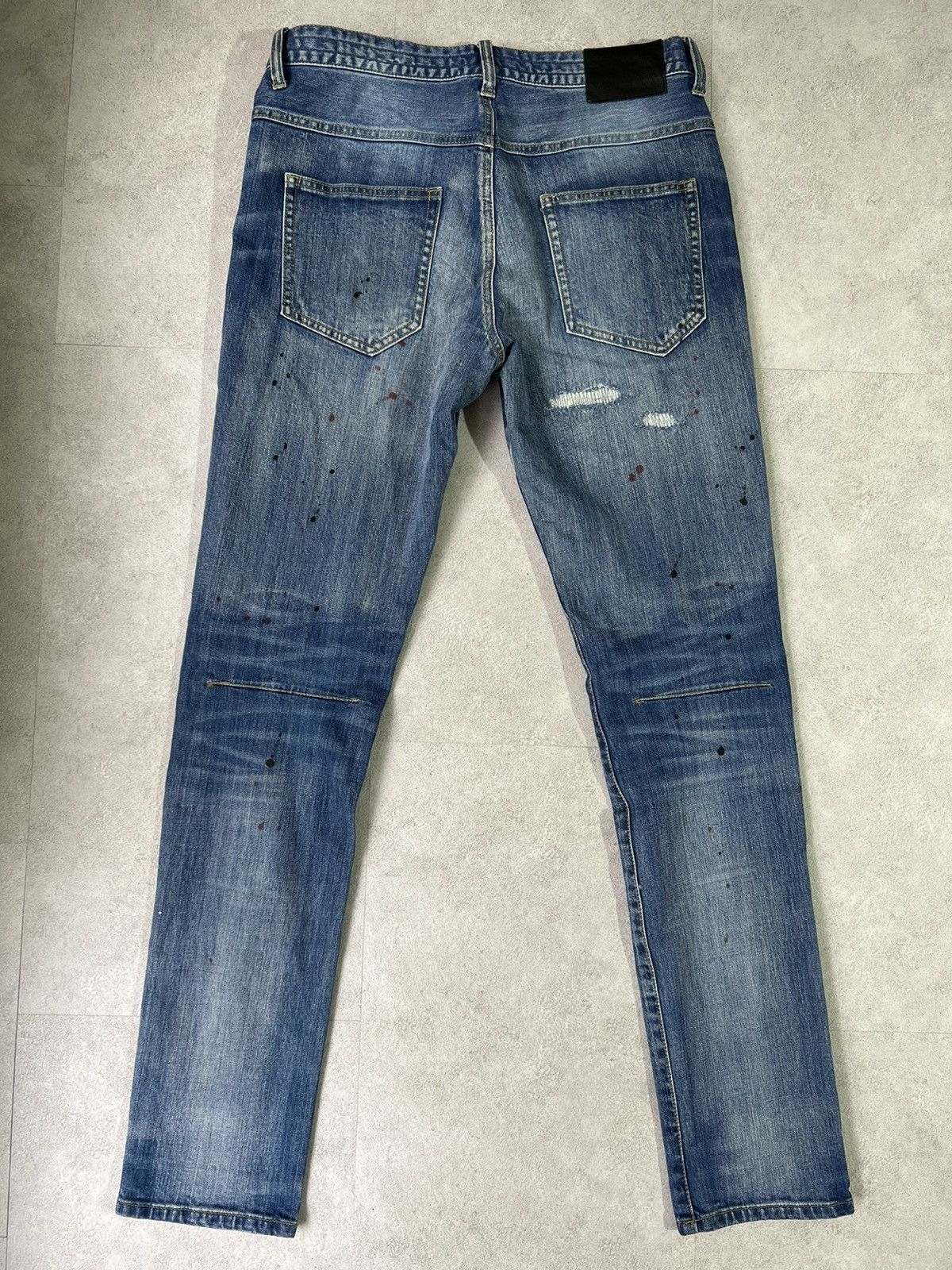 Number (N)ine Number (N)ine Grunge Paint Denim Jeans Size US 32 / EU 48 - 2 Thumbnail