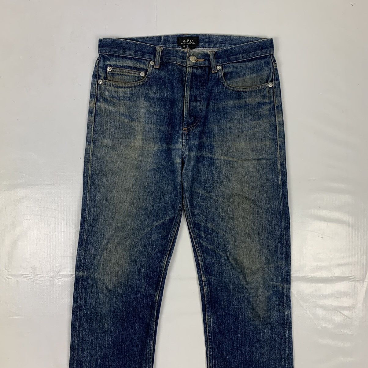 A.P.C. × Vintage Vintage Distressed A.PC Japan Selvedge Denim Jeans Pants Size US 31 - 5 Thumbnail