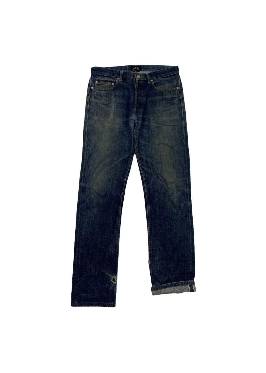 A.P.C. × Vintage Vintage Distressed A.PC Japan Selvedge Denim Jeans Pants Size US 31 - 1 Thumbnail