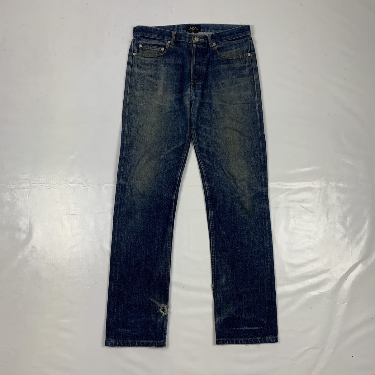 A.P.C. × Vintage Vintage Distressed A.PC Japan Selvedge Denim Jeans Pants Size US 31 - 4 Thumbnail