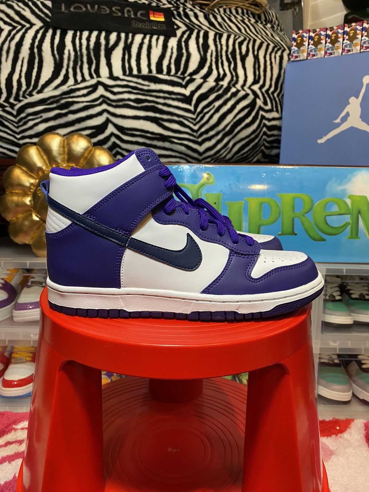 Nike Dunk High Electro Purple Midnight Navy (GS)