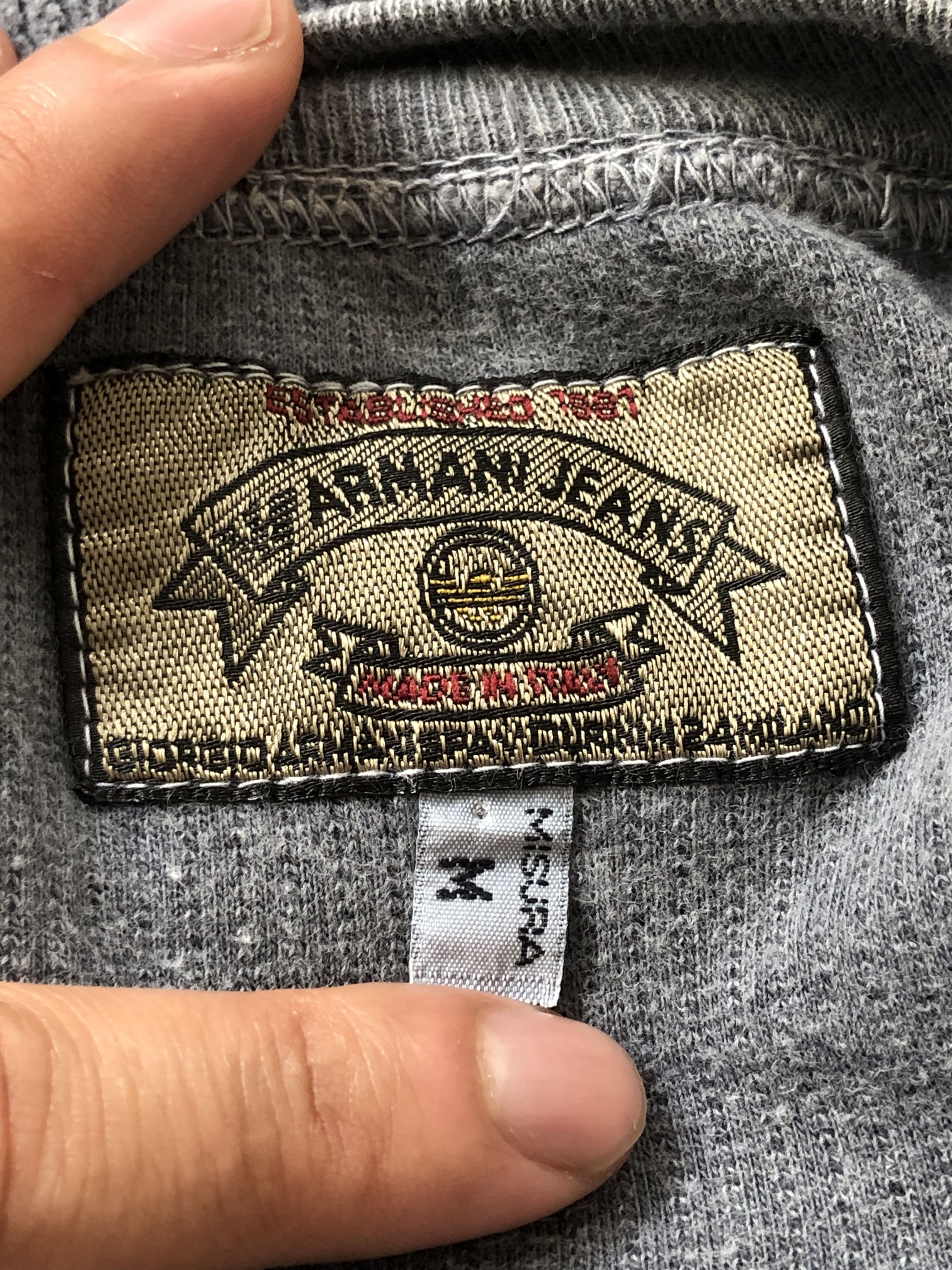 Armani × Giorgio Armani × Vintage VINTAGE 90’S ARMANI JEANS PULLOVER SWEATER RELAXED FIT Size US L / EU 52-54 / 3 - 6 Thumbnail