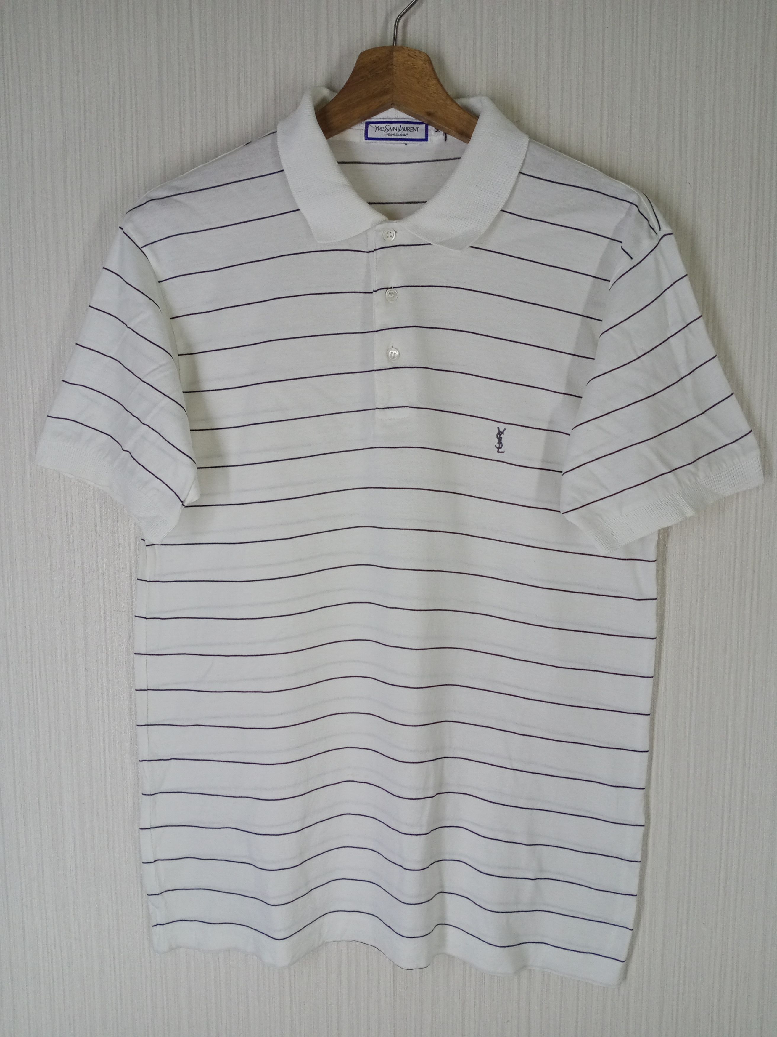 Vintage Vintage Yves Saint Laurent Polo Shirt Size US M / EU 48-50 / 2 - 2 Thumbnail