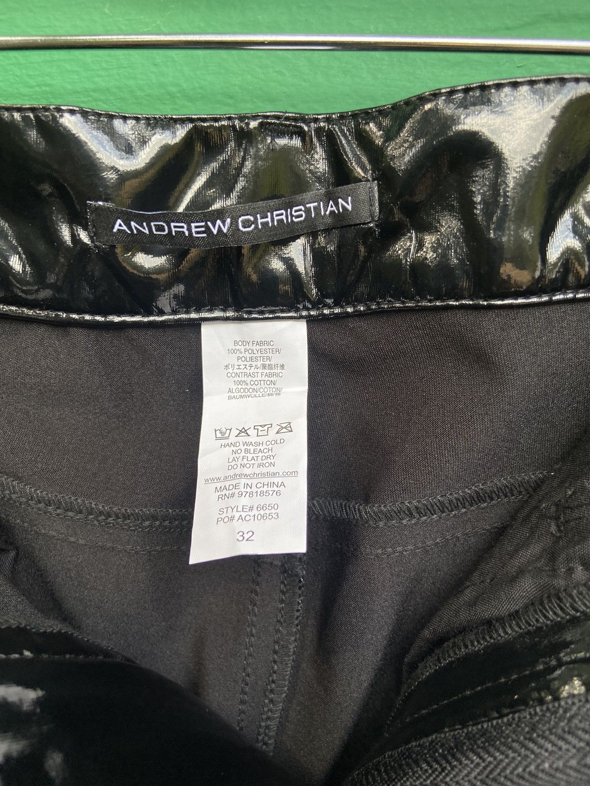 Andrew Christian Andrew Christian faux patent leather pants | Grailed