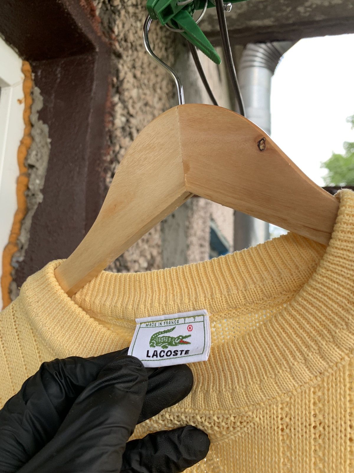 Lacoste 80s Vintage Lacoste Chemise Geometric CableKnit Wool Sweater Size US XXL / EU 58 / 5 - 17 Thumbnail