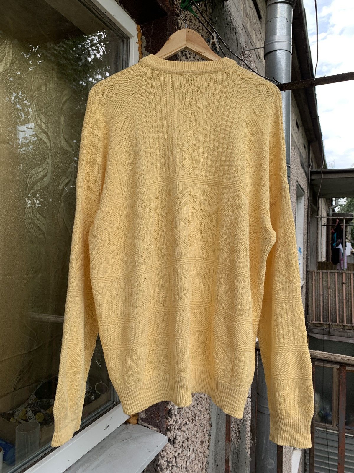 Lacoste 80s Vintage Lacoste Chemise Geometric CableKnit Wool Sweater Size US XXL / EU 58 / 5 - 10 Thumbnail