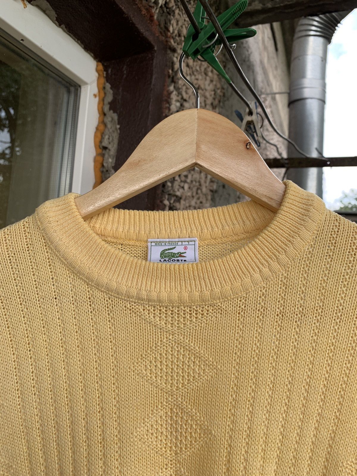Lacoste 80s Vintage Lacoste Chemise Geometric CableKnit Wool Sweater Size US XXL / EU 58 / 5 - 16 Thumbnail