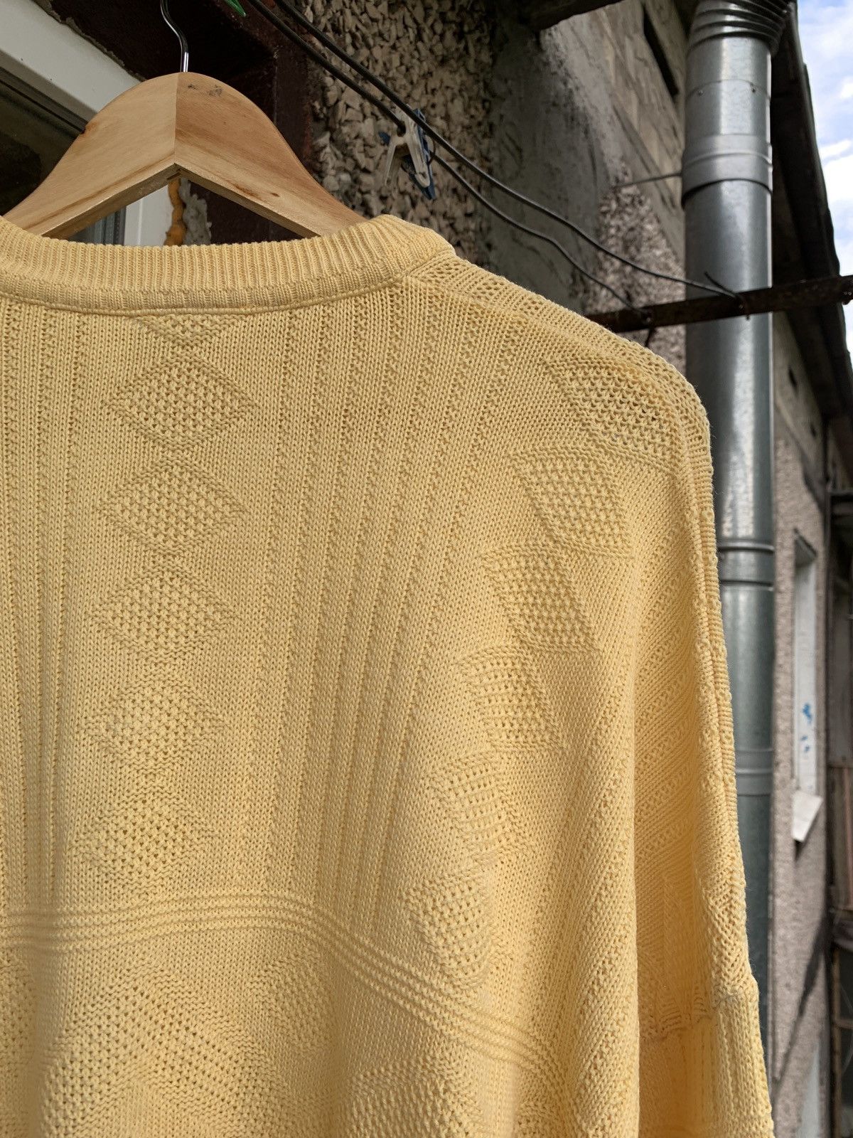 Lacoste 80s Vintage Lacoste Chemise Geometric CableKnit Wool Sweater Size US XXL / EU 58 / 5 - 12 Thumbnail