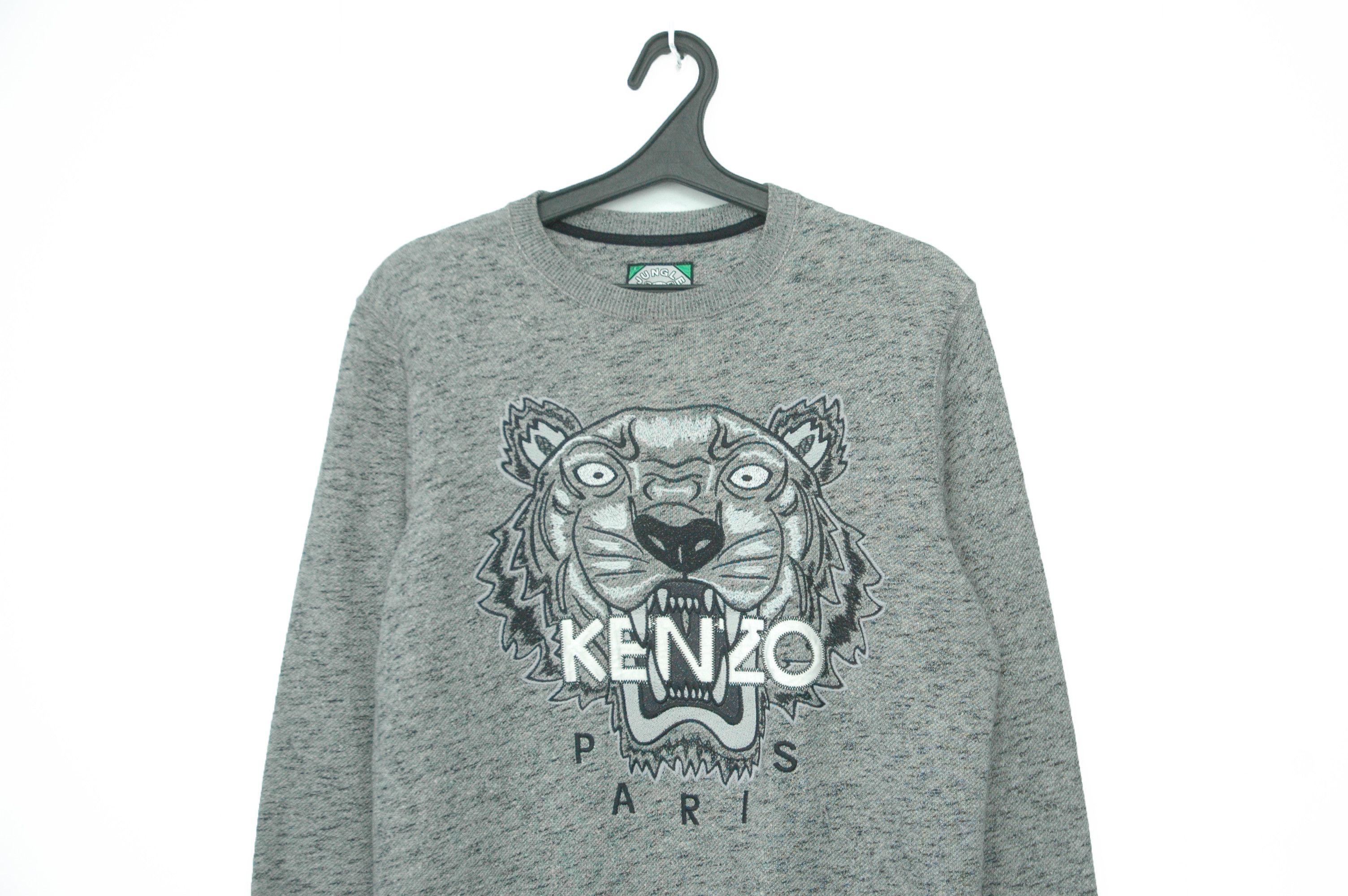 Kenzo Jungle Tiger Sweatshirt in fashion Pewter Metallic