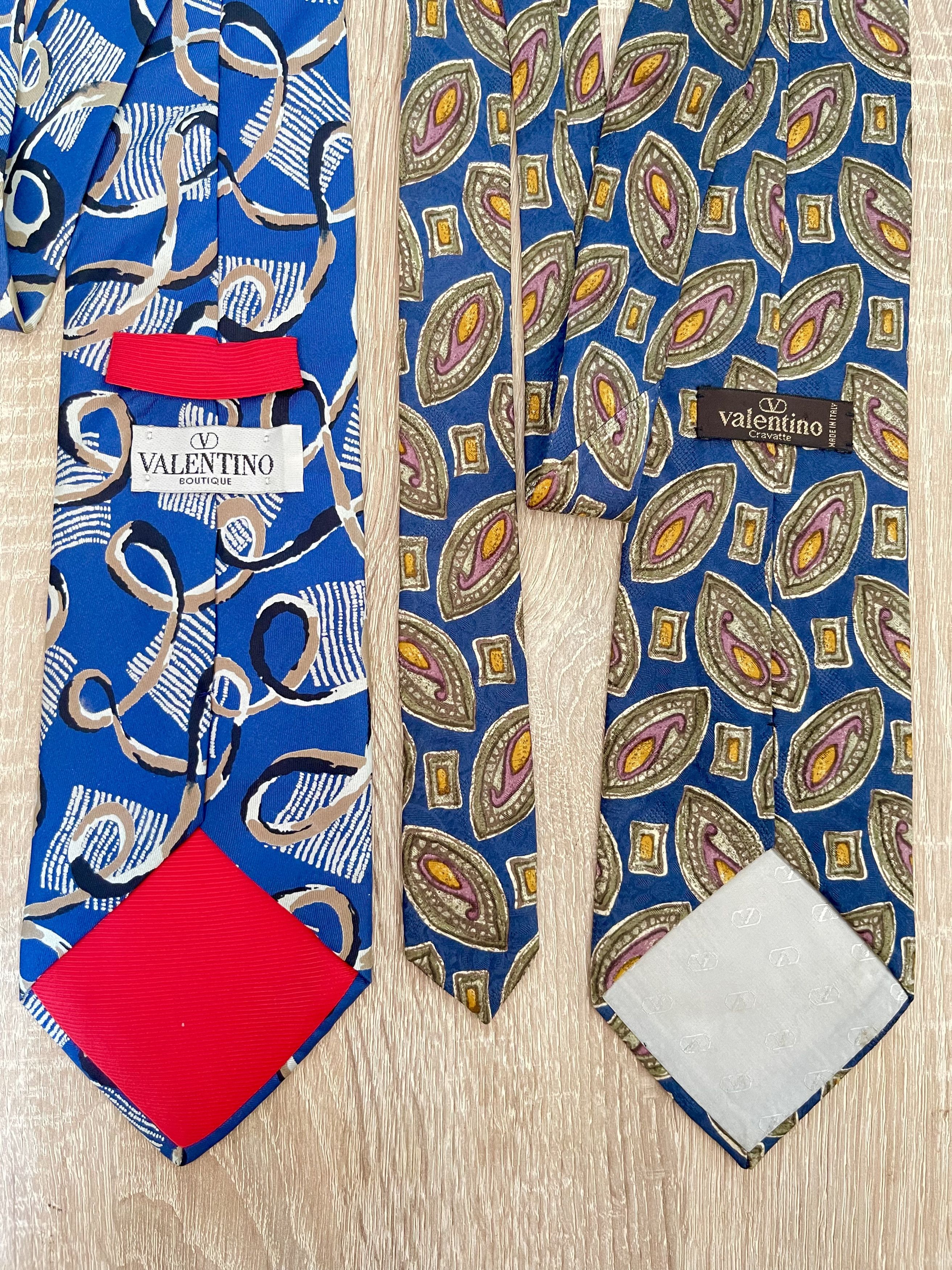 Valentino 🔥 bundle x2 combo Valentino Garavani silk Ties Size ONE SIZE - 6 Thumbnail