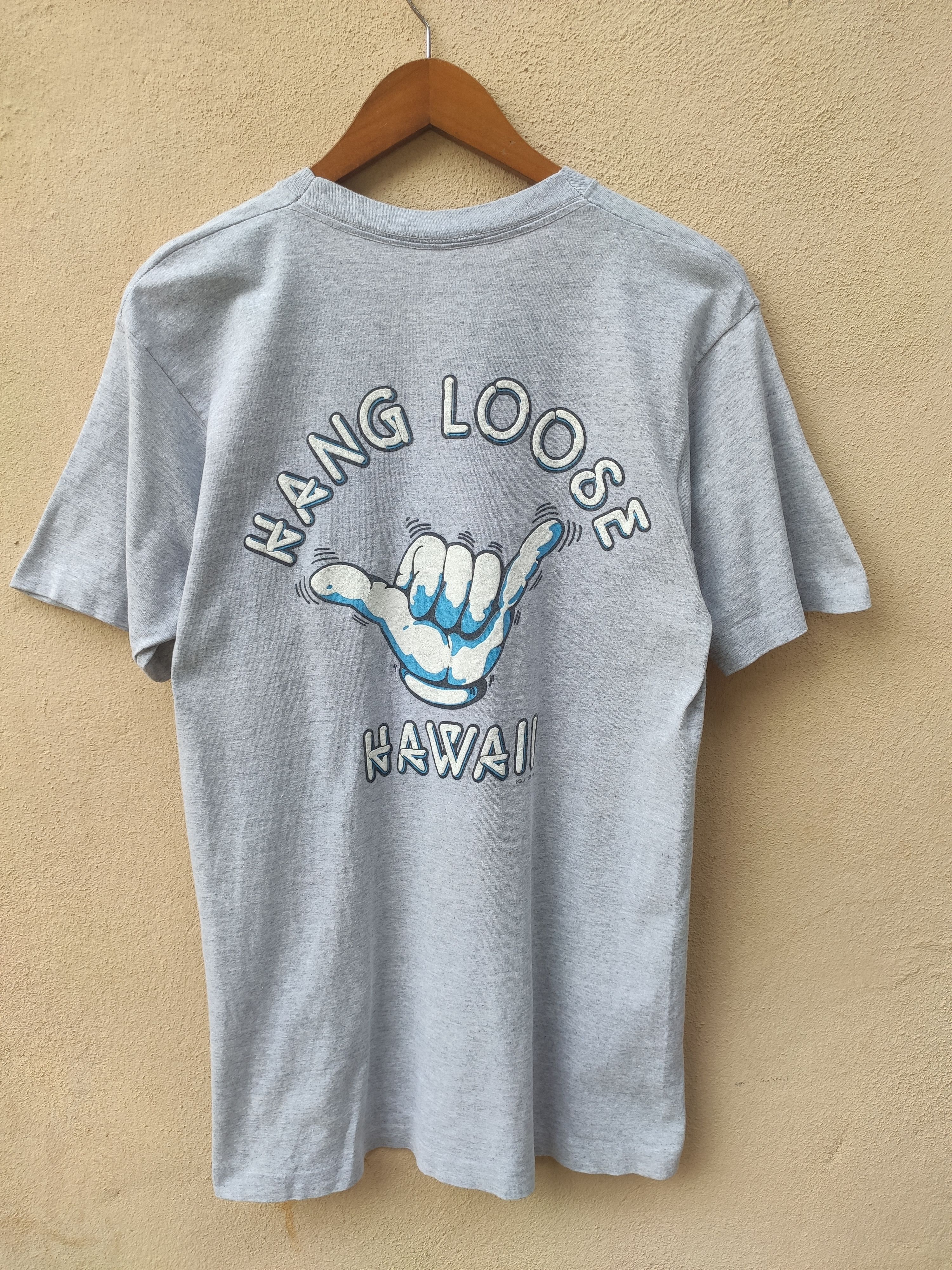Vintage 🔥 Vintage 80s Vintage Hang Loose Hawaii t shirt polytees Size US S / EU 44-46 / 1 - 1 Thumbnail