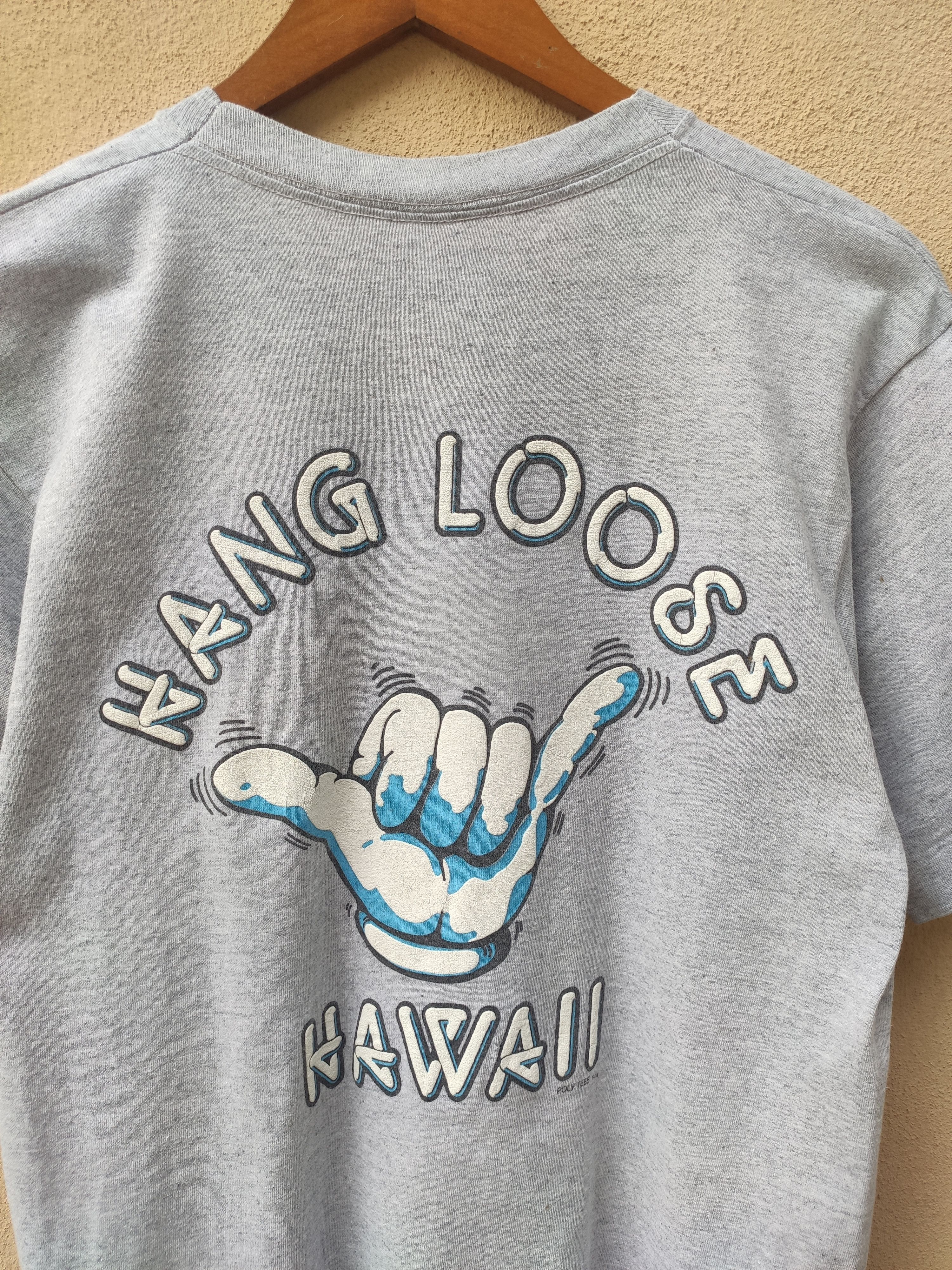 Vintage 🔥 Vintage 80s Vintage Hang Loose Hawaii t shirt polytees Size US S / EU 44-46 / 1 - 2 Thumbnail