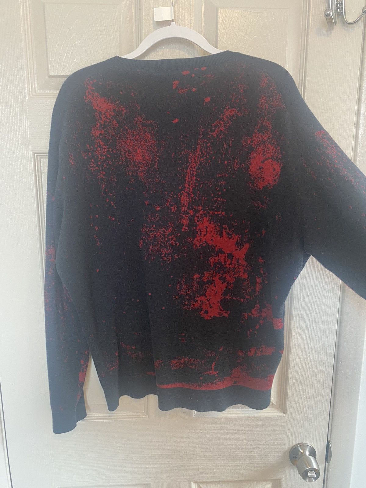 Japanese Brand Blood Splatter knit sweater - Lad Musician Size US L / EU 52-54 / 3 - 3 Thumbnail