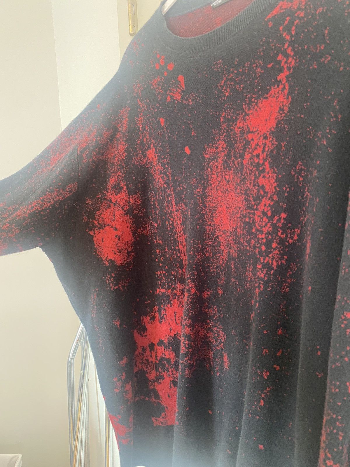 Japanese Brand Blood Splatter knit sweater - Lad Musician Size US L / EU 52-54 / 3 - 2 Thumbnail