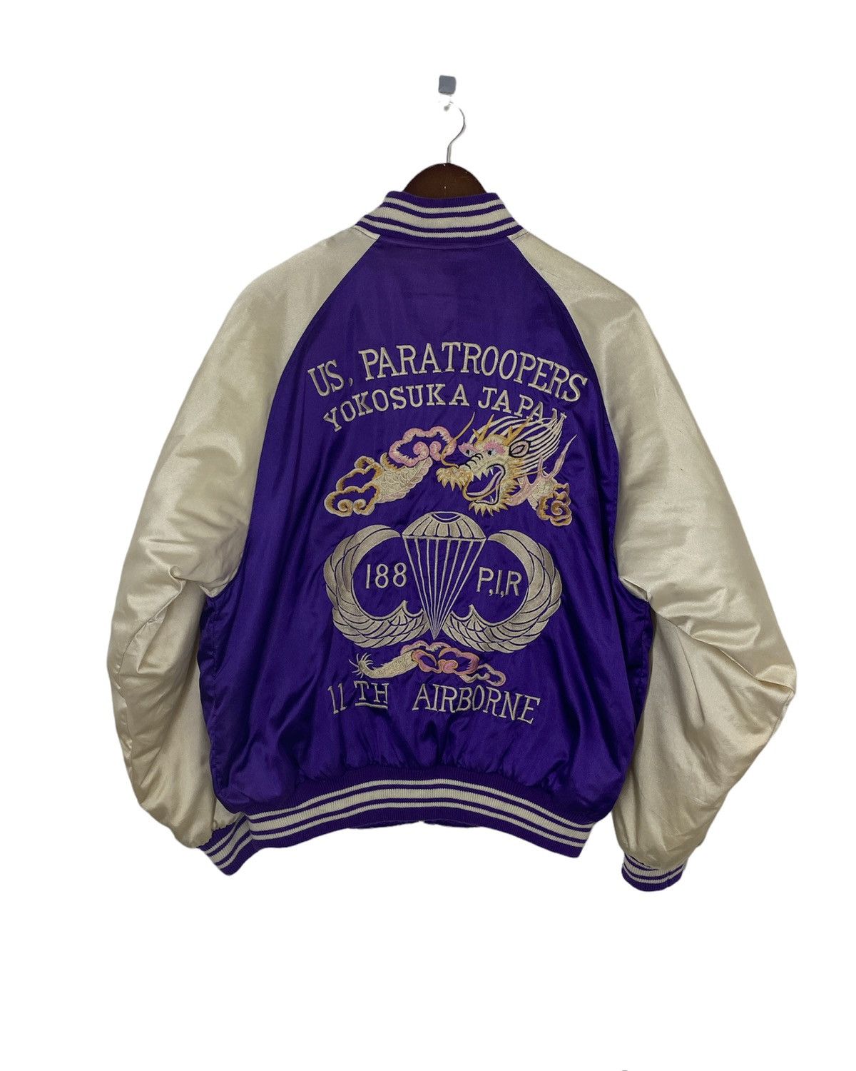 Japanese Brand Japanese Sukajan Jacket 11th Airborne Embroidery Dragon Size US L / EU 52-54 / 3 - 1 Thumbnail