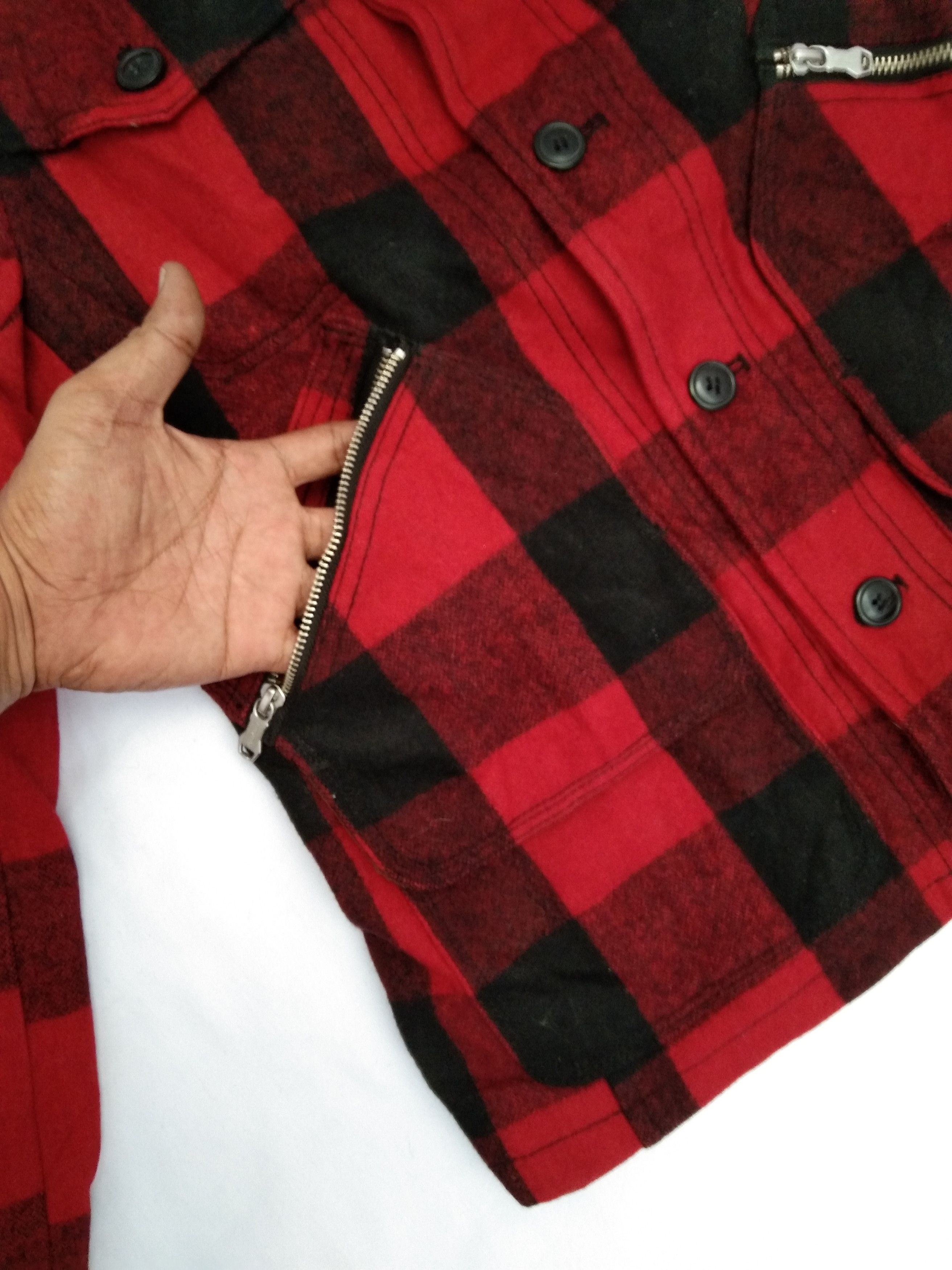 Japanese Brand Takeo Kikuchi Tk Mixpice Red Checker Retro Punk Jacket Size US M / EU 48-50 / 2 - 8 Thumbnail