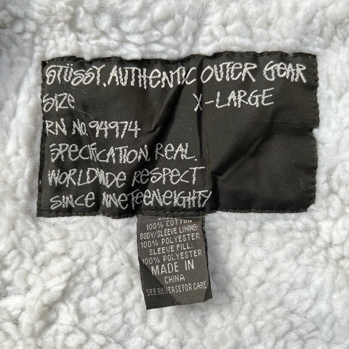 Streetwear × Stussy × Vintage Vintage 90s Stussy Authentic Outer 