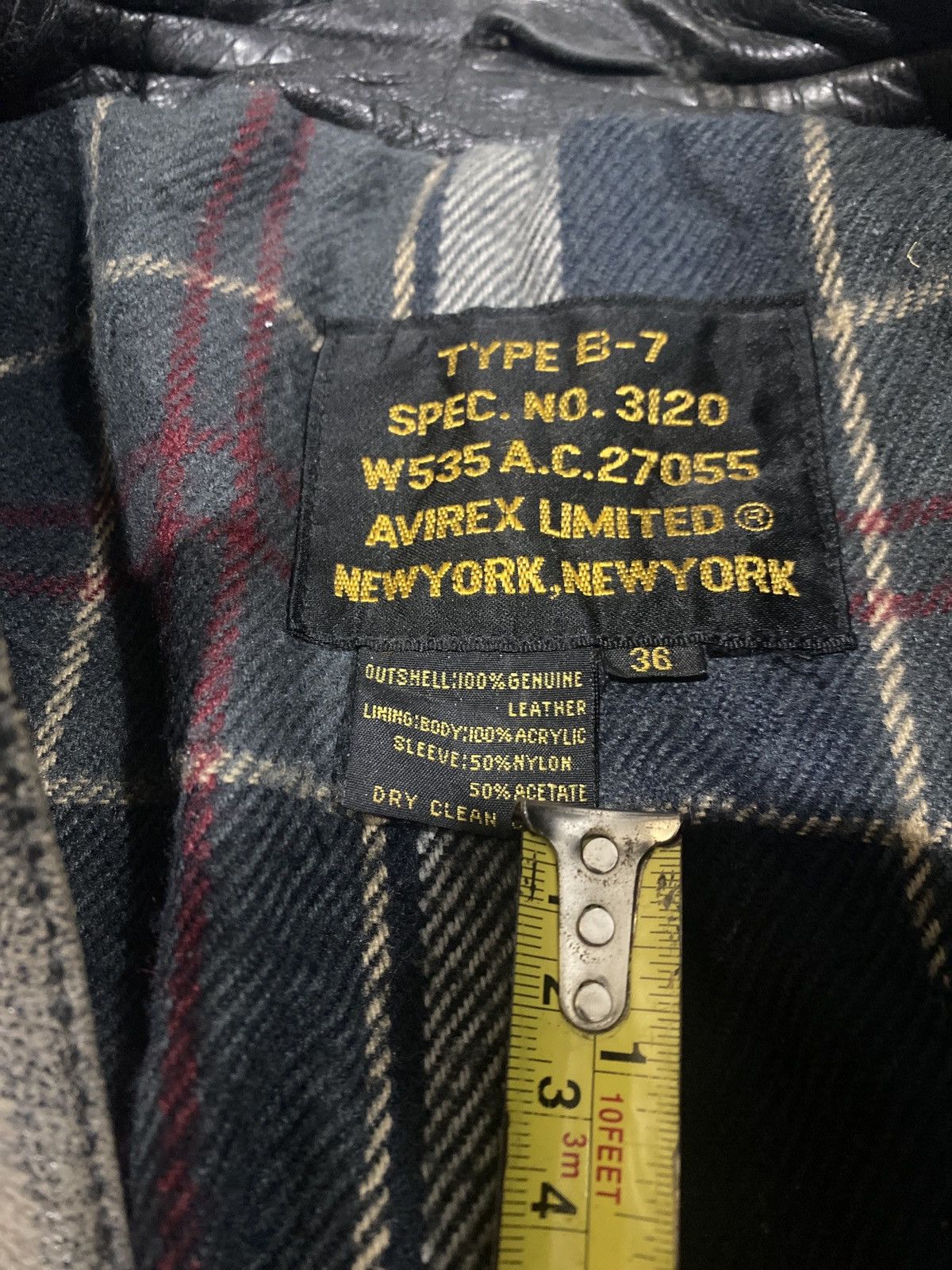 VINTAGE AVIREX TYPE B7 LEATHER JACKET