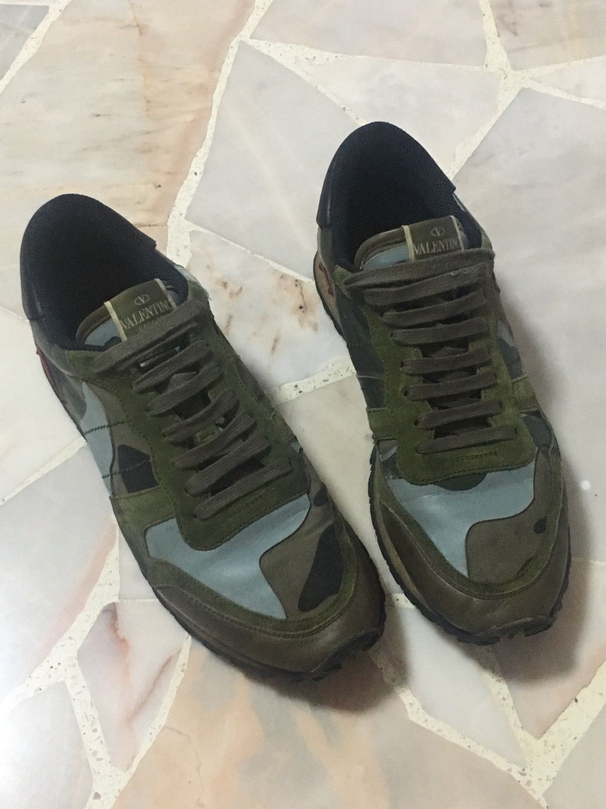 Valentino Rockrunner Camo Sneakers