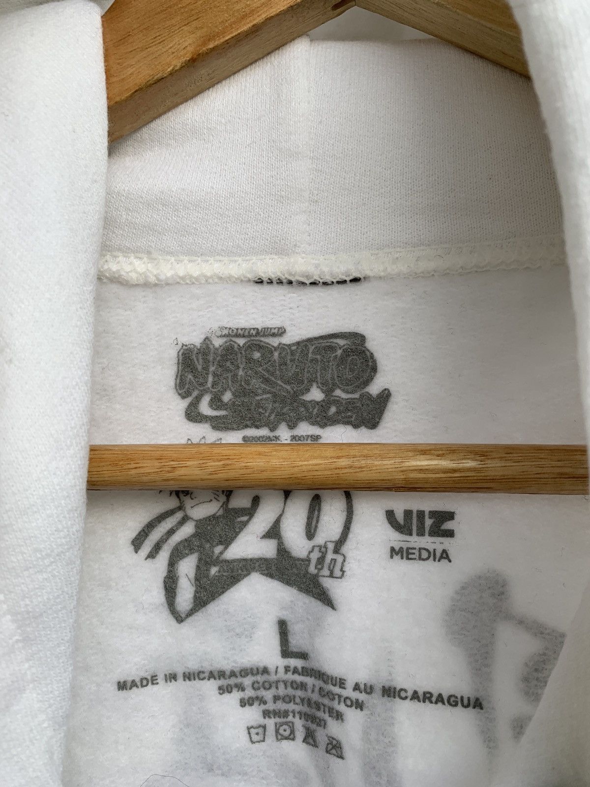 Anime Vintage Naruto Shippuden White Anime Hoodie Size US L / EU 52-54 / 3 - 16 Thumbnail