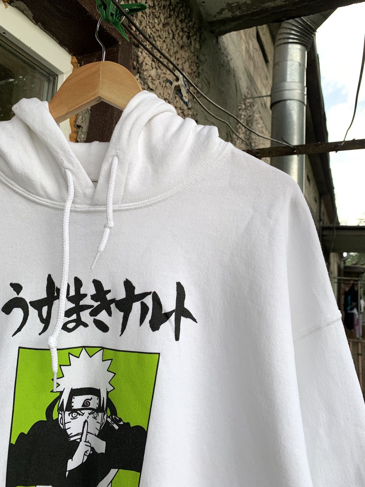 Anime Vintage Naruto Shippuden White Anime Hoodie Size US L / EU 52-54 / 3 - 7 Thumbnail