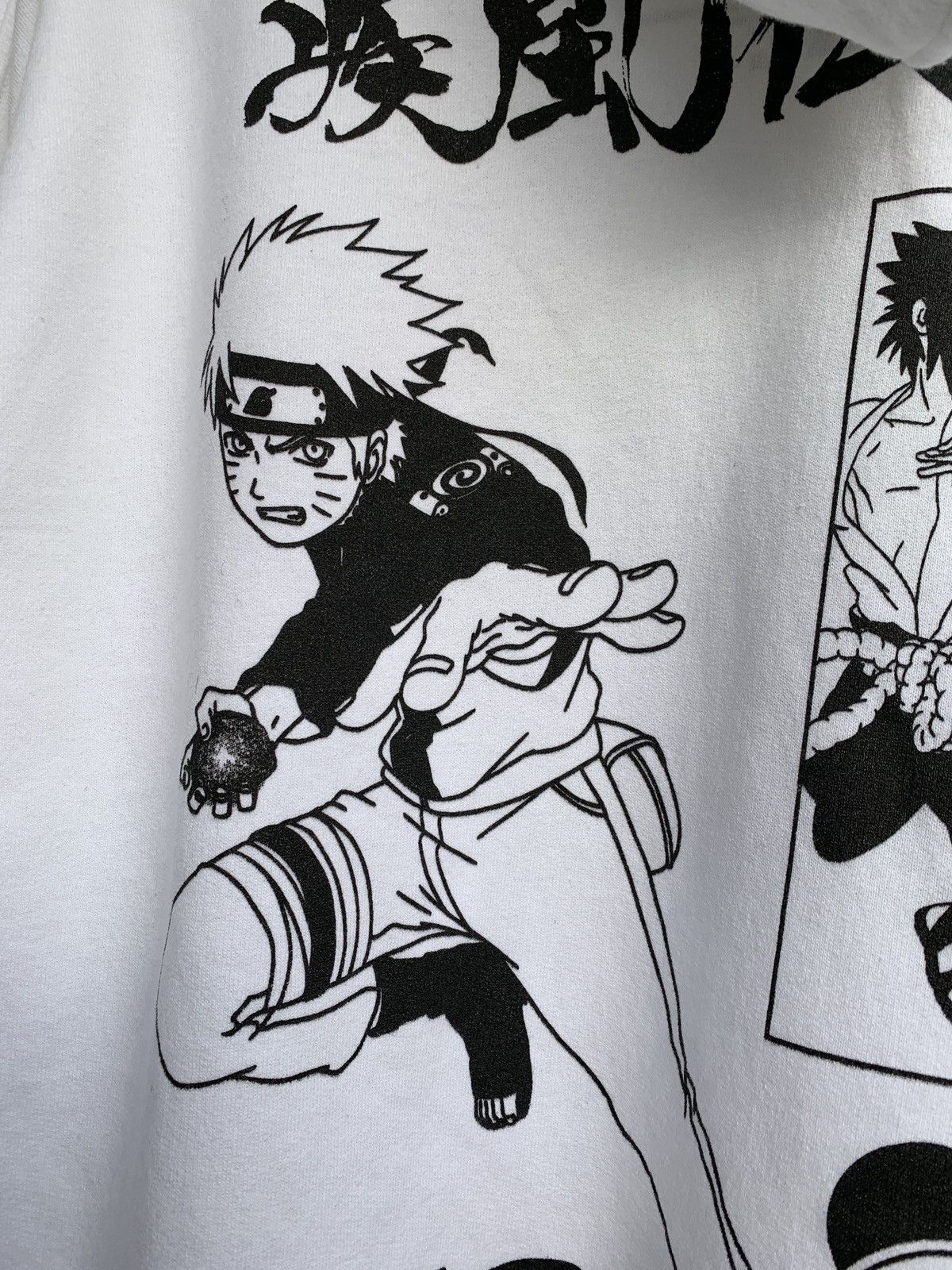 Anime Vintage Naruto Shippuden White Anime Hoodie Size US L / EU 52-54 / 3 - 12 Thumbnail