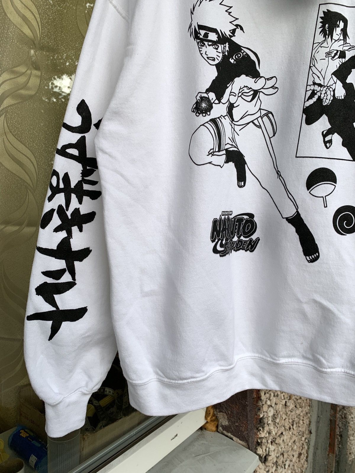 Anime Vintage Naruto Shippuden White Anime Hoodie Size US L / EU 52-54 / 3 - 5 Thumbnail