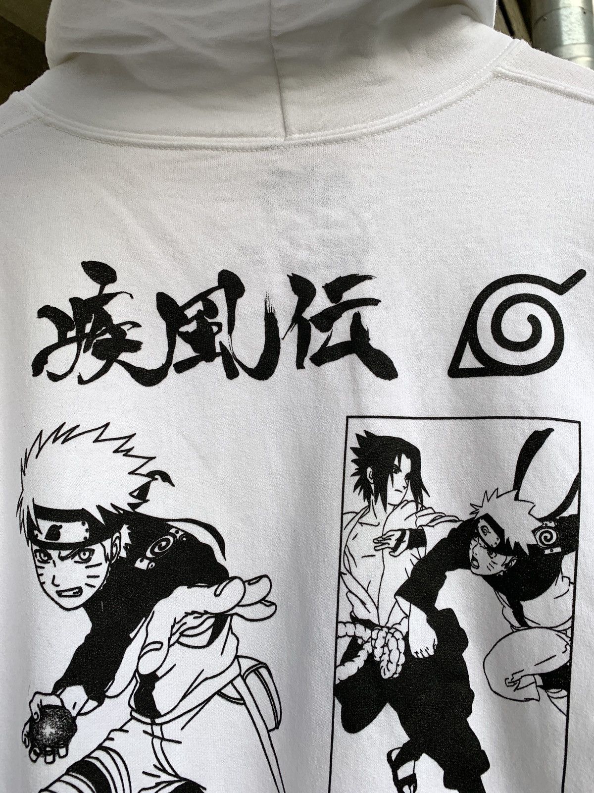 Anime Vintage Naruto Shippuden White Anime Hoodie Size US L / EU 52-54 / 3 - 13 Thumbnail