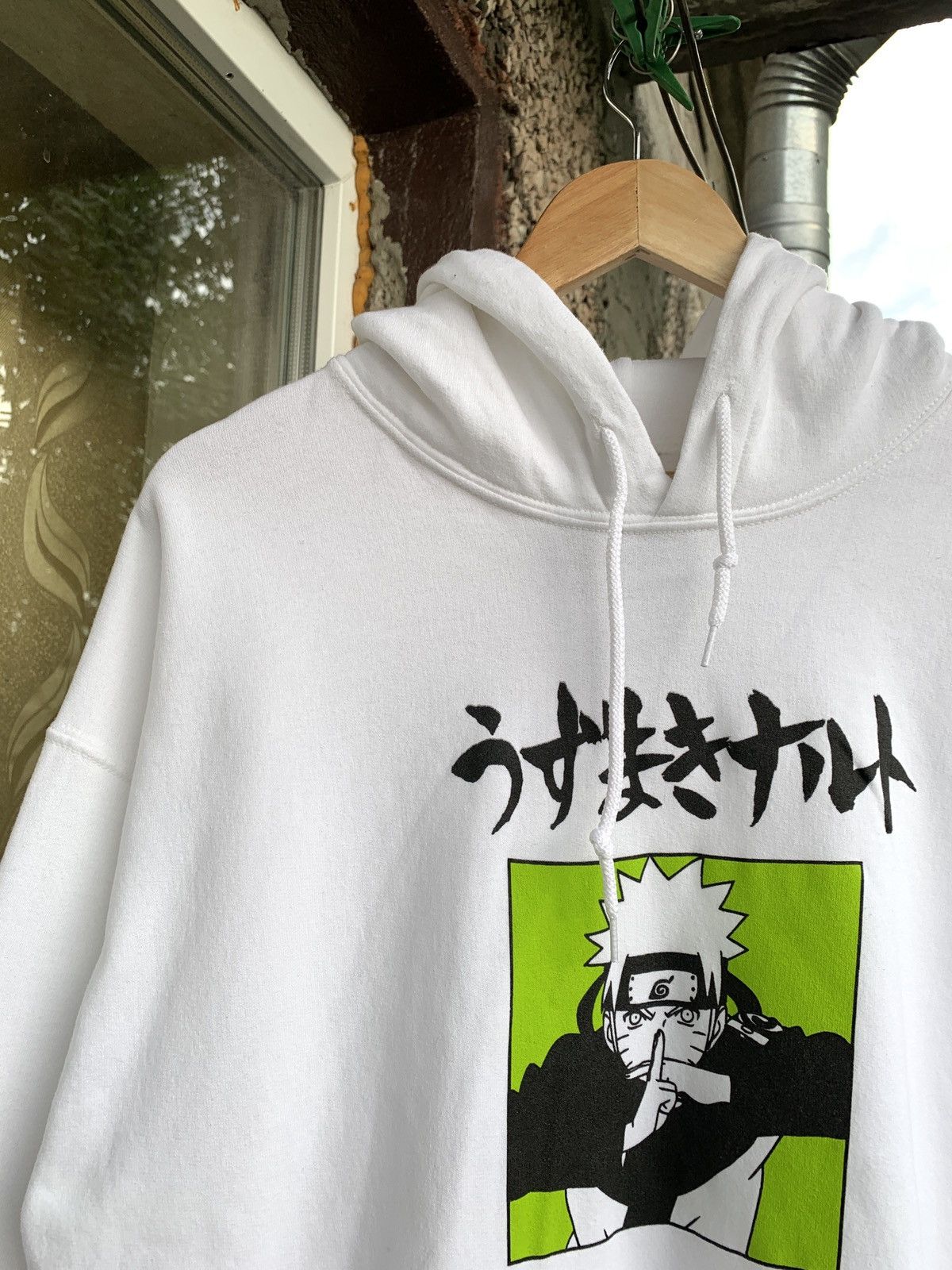 Anime Vintage Naruto Shippuden White Anime Hoodie Size US L / EU 52-54 / 3 - 8 Thumbnail