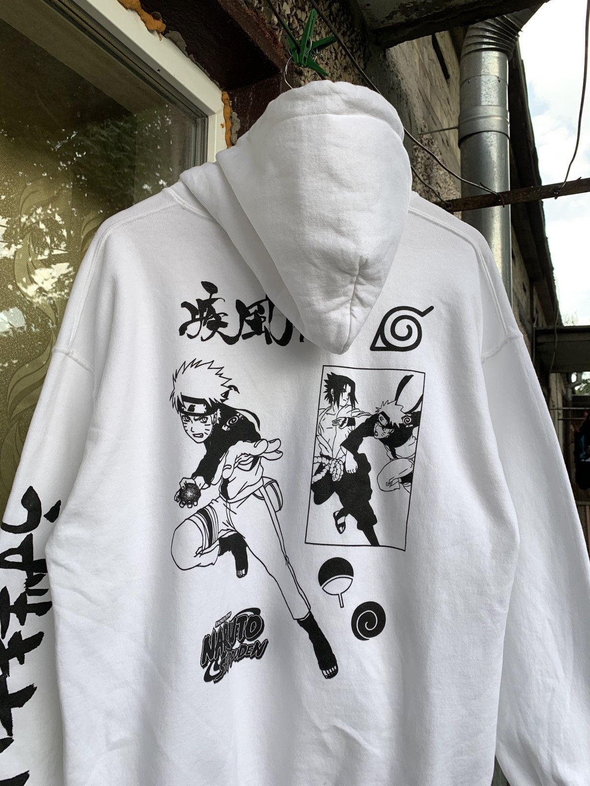 Anime Vintage Naruto Shippuden White Anime Hoodie Size US L / EU 52-54 / 3 - 3 Thumbnail