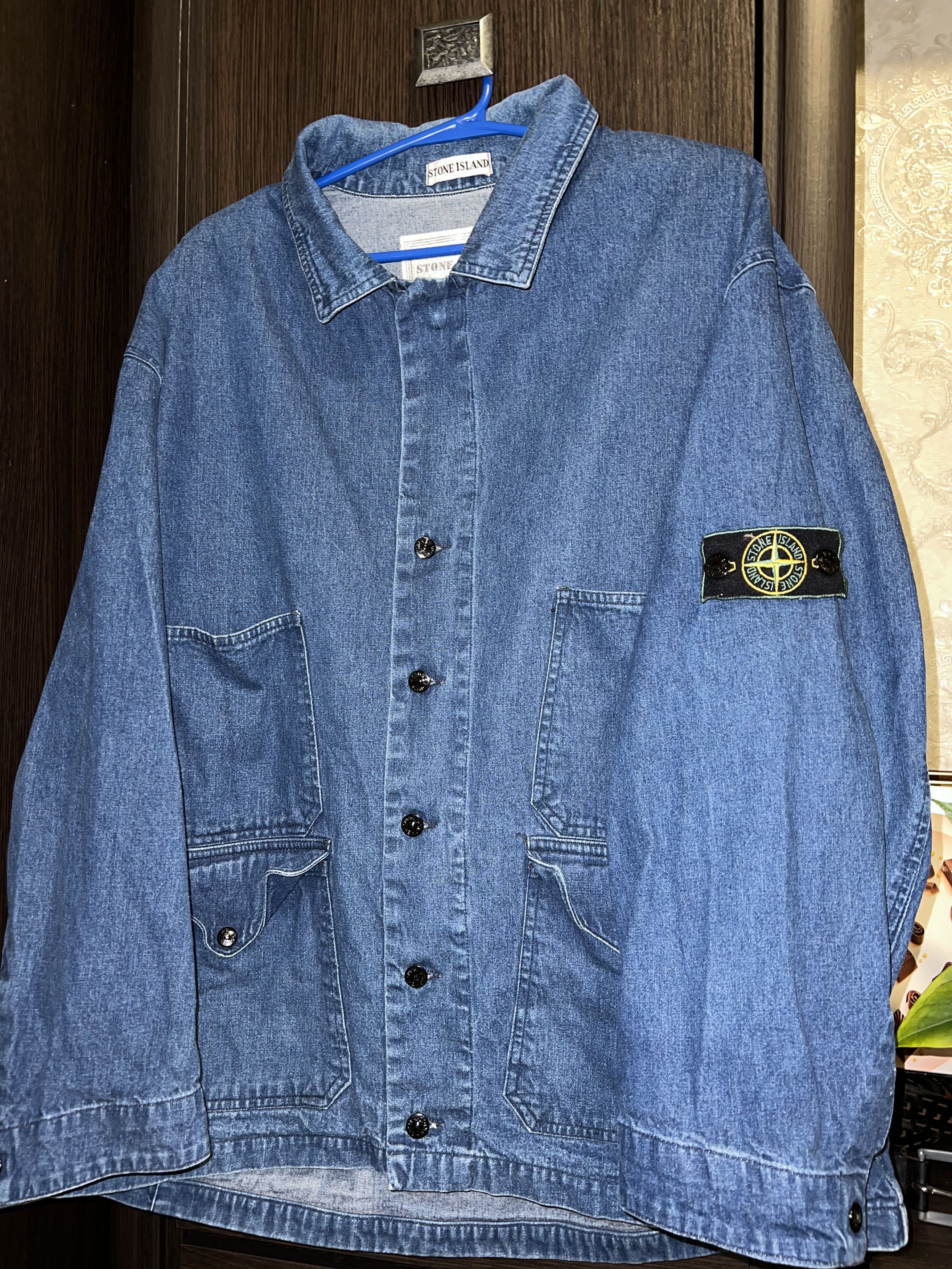 Stone Island Vintage SS1987 Denim Carpenter Jacket | Grailed